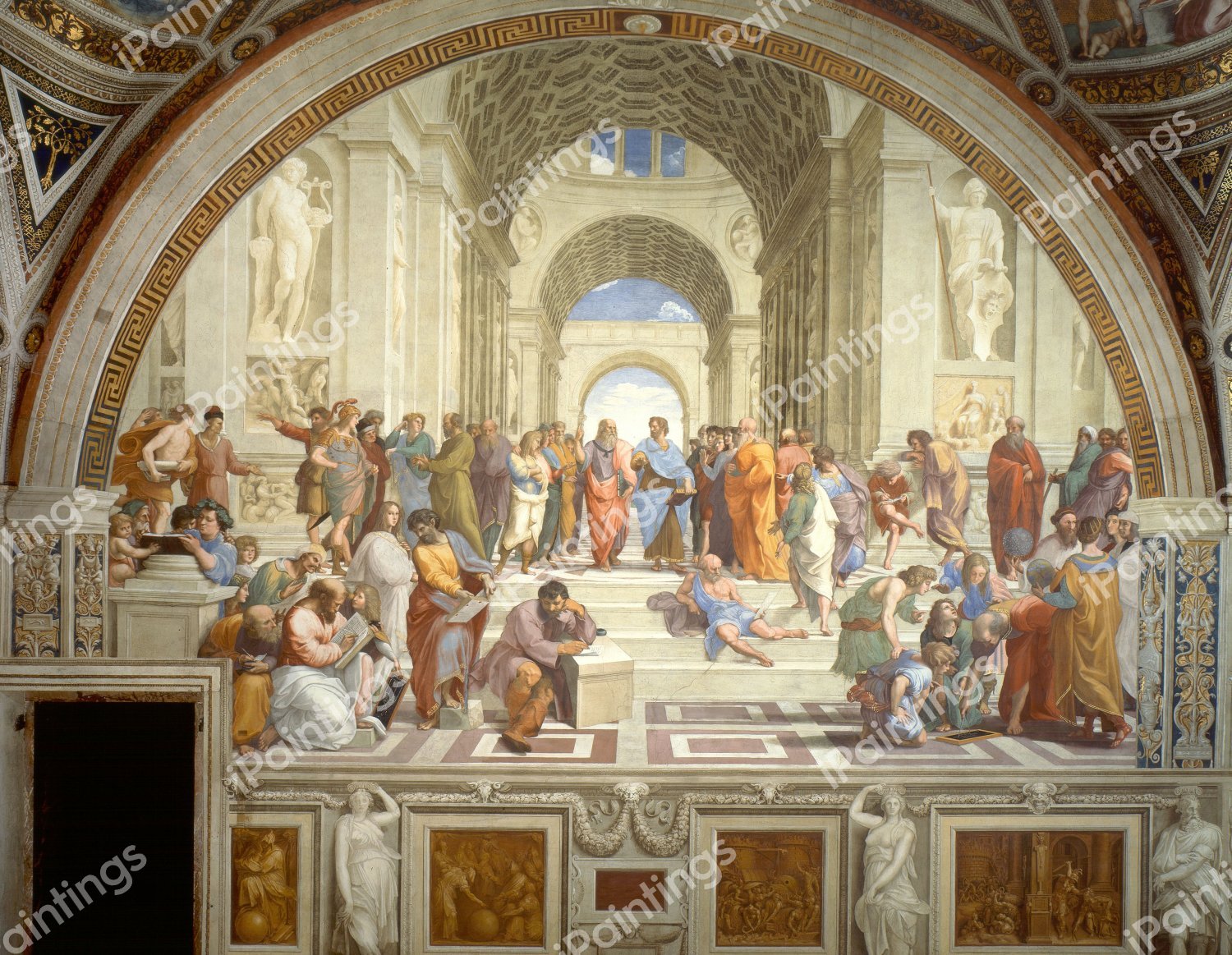 The School Of Athens. The painting by Raphael 