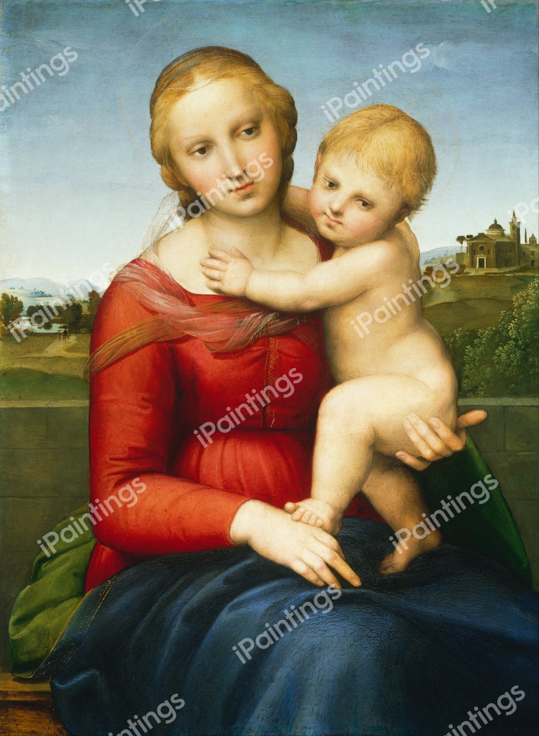The Small Cowper Madonna. The painting by Raphael 