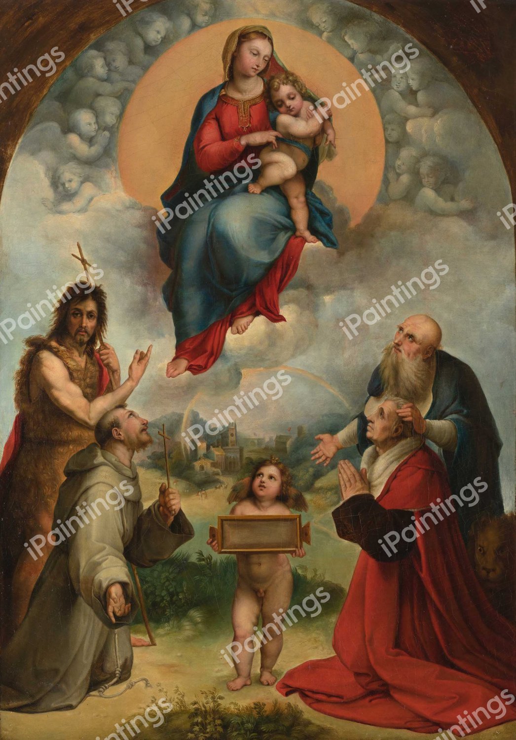 The Small Madonna of Foligno. The painting by Raphael 
