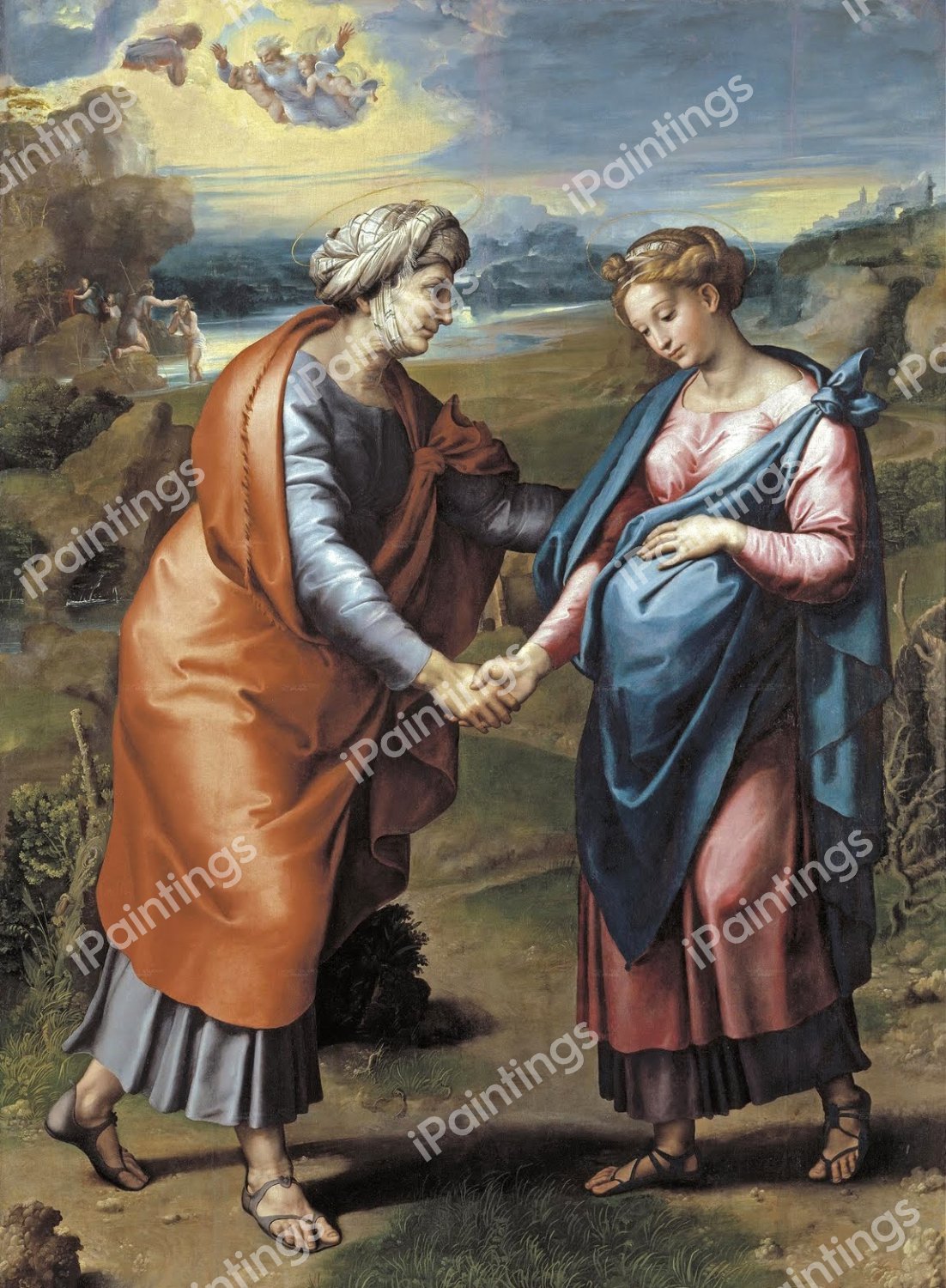 The Visitation. The painting by Raphael 