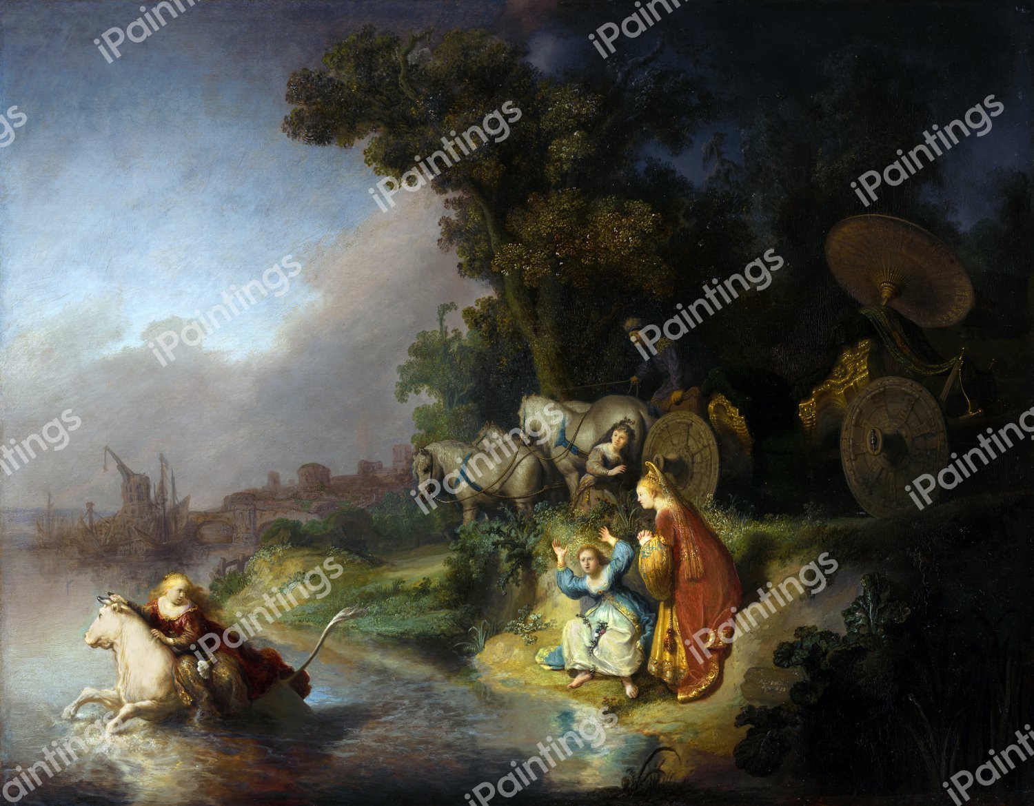 Abduction of Europa (The Rape of Europa). The painting by Rembrandt van Rijn