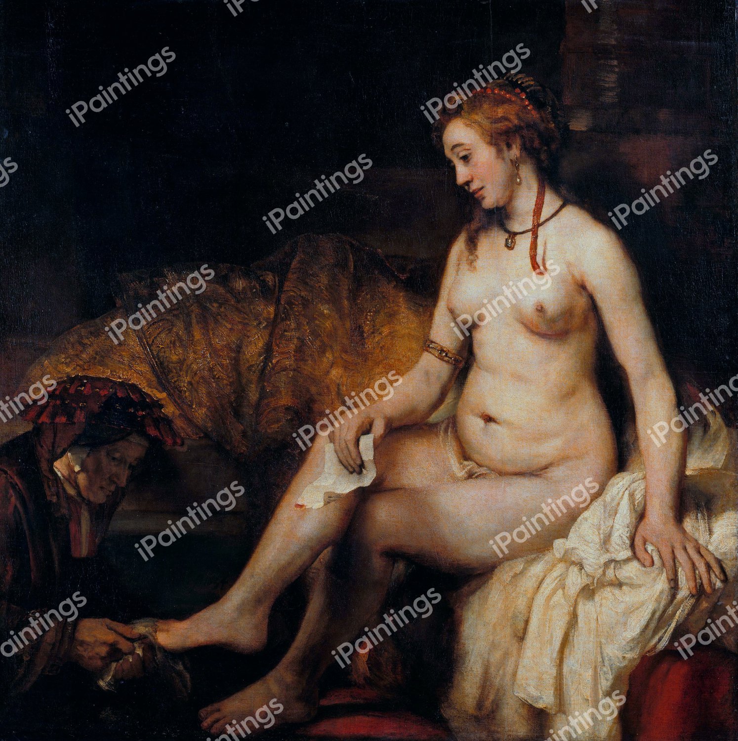 Bathsheba with David's Letter. The painting by Rembrandt van Rijn