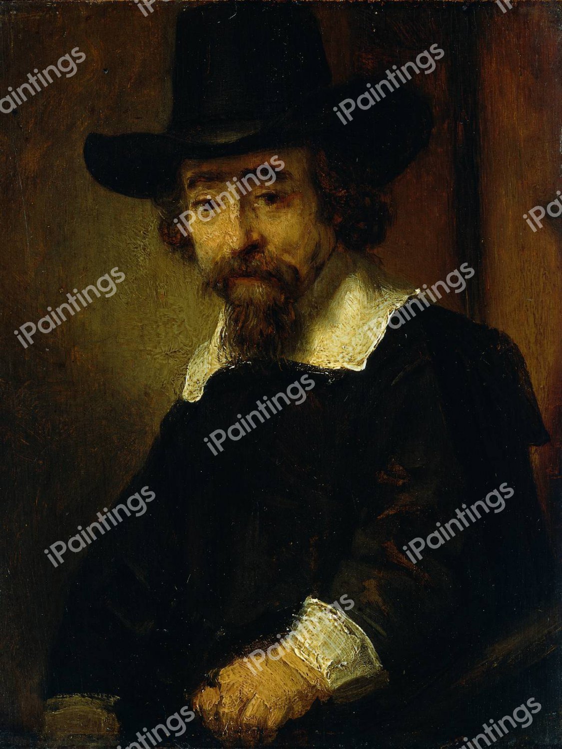 Dr Ephraim Bueno, Jewish Physician and Writer. The painting by Rembrandt van Rijn