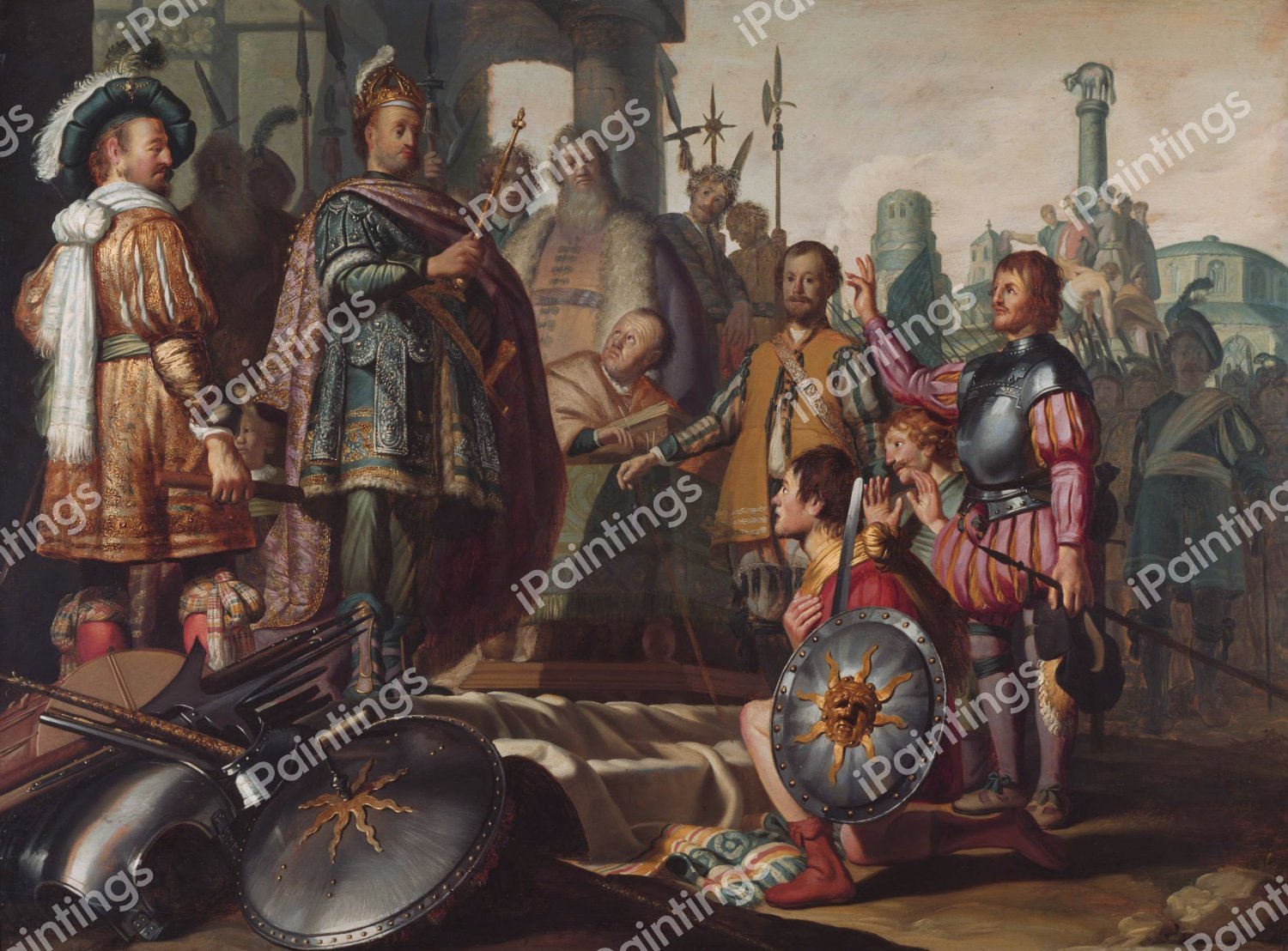 History Painting. The painting by Rembrandt van Rijn