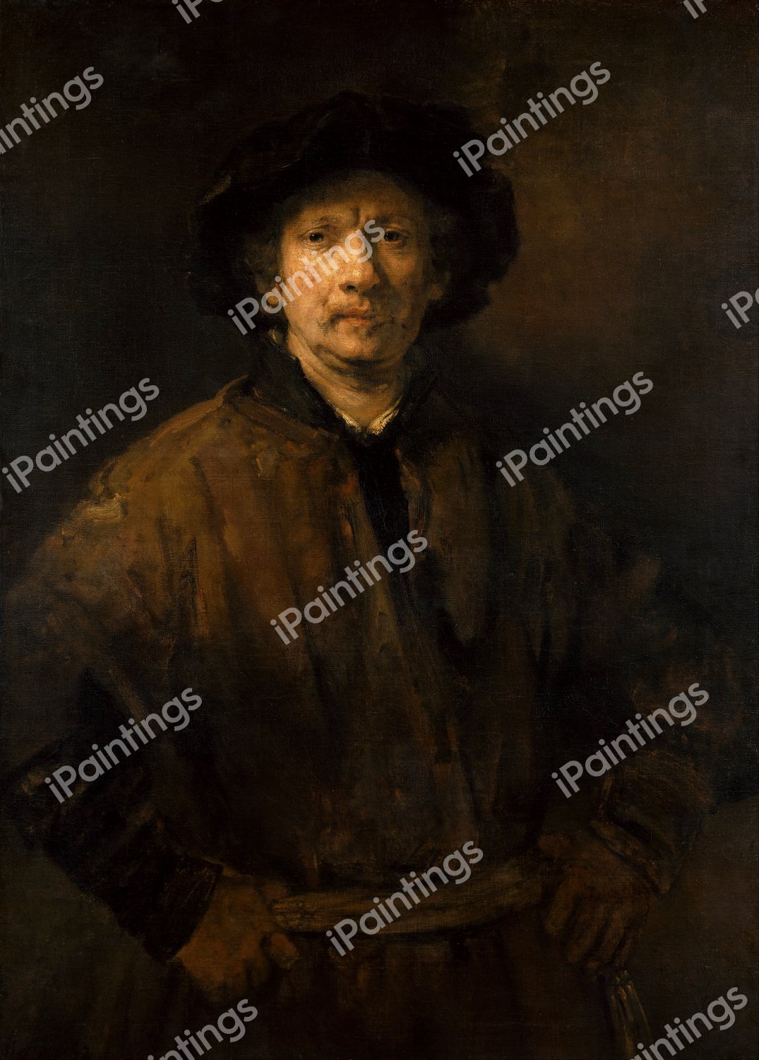 Large Self-Portrait of Rembrandt. The painting by Rembrandt van Rijn