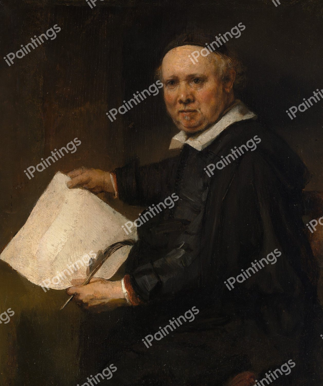 Lieven Willemsz van Coppenol. The painting by Rembrandt van Rijn