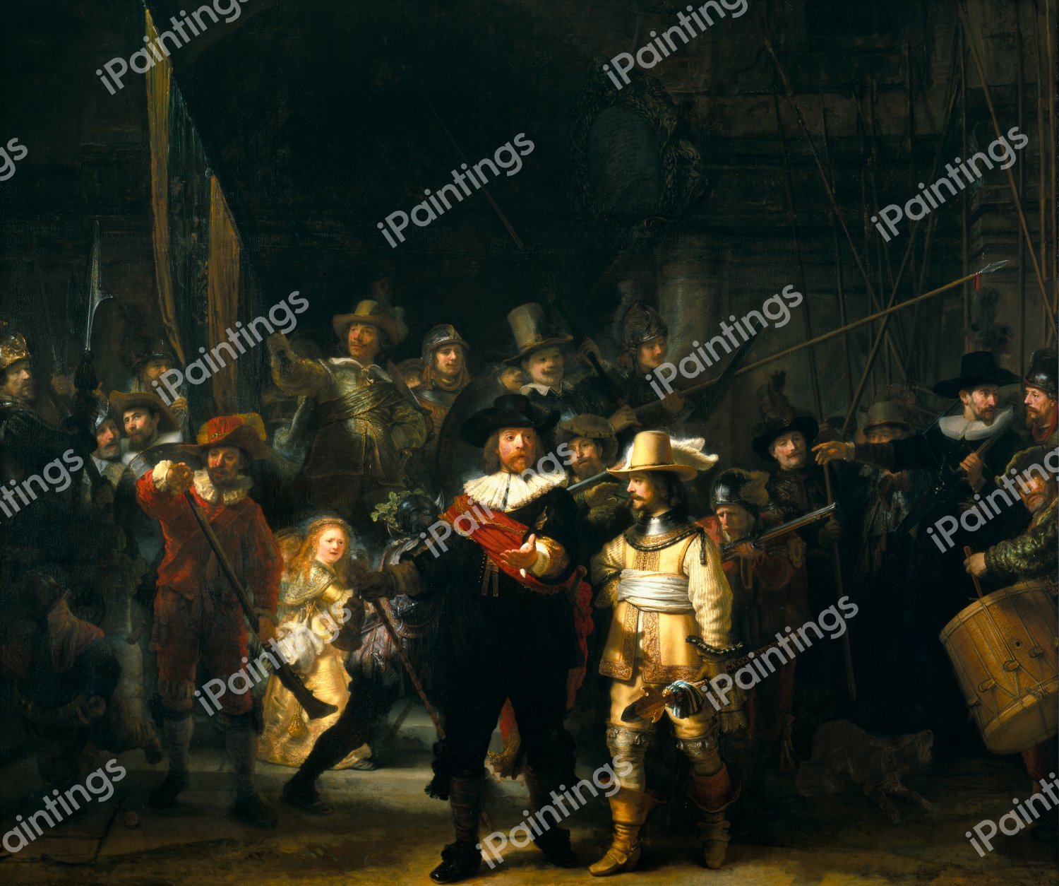 Night Watch. The painting by Rembrandt van Rijn
