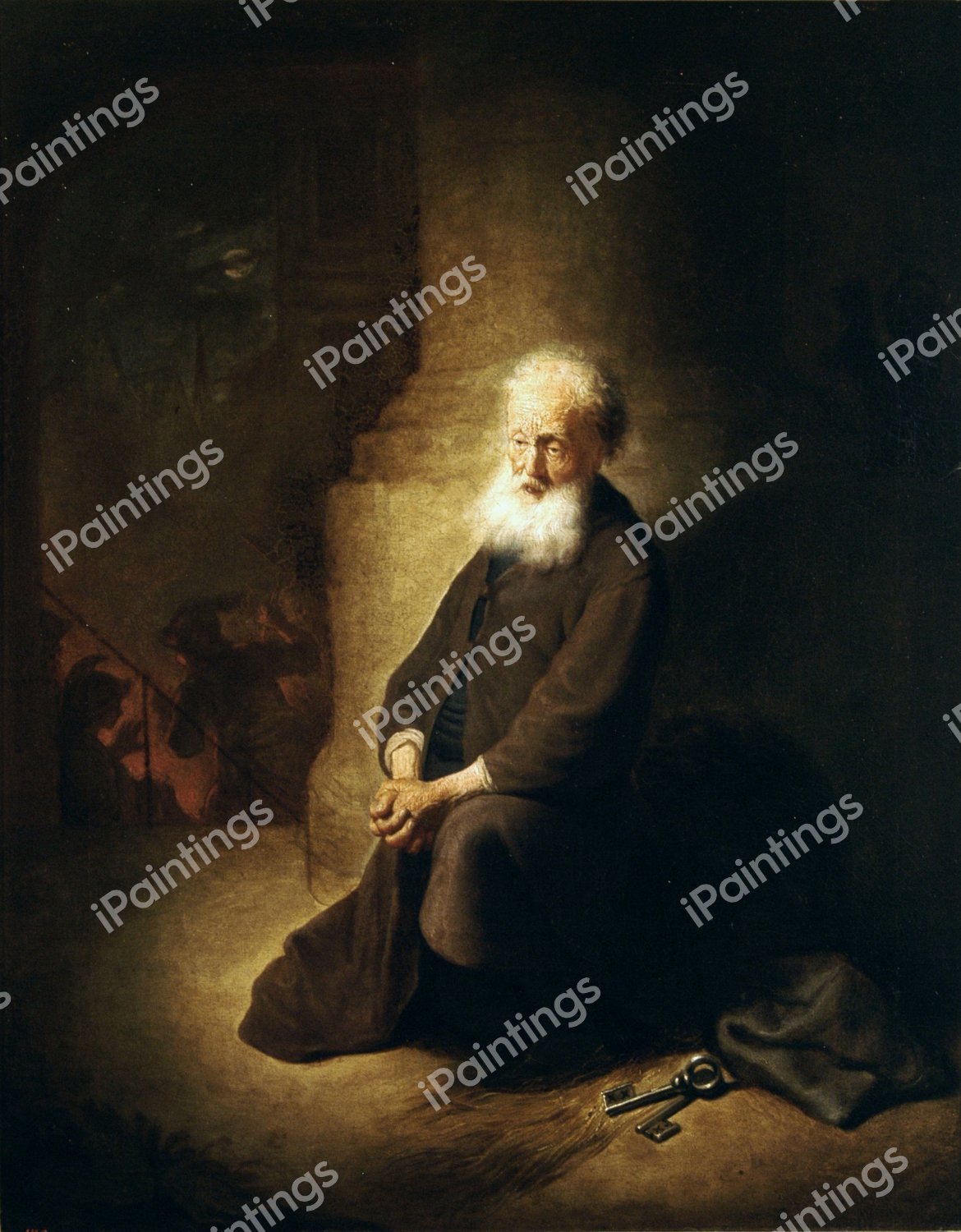 Repentant St. Peter. The painting by Rembrandt van Rijn