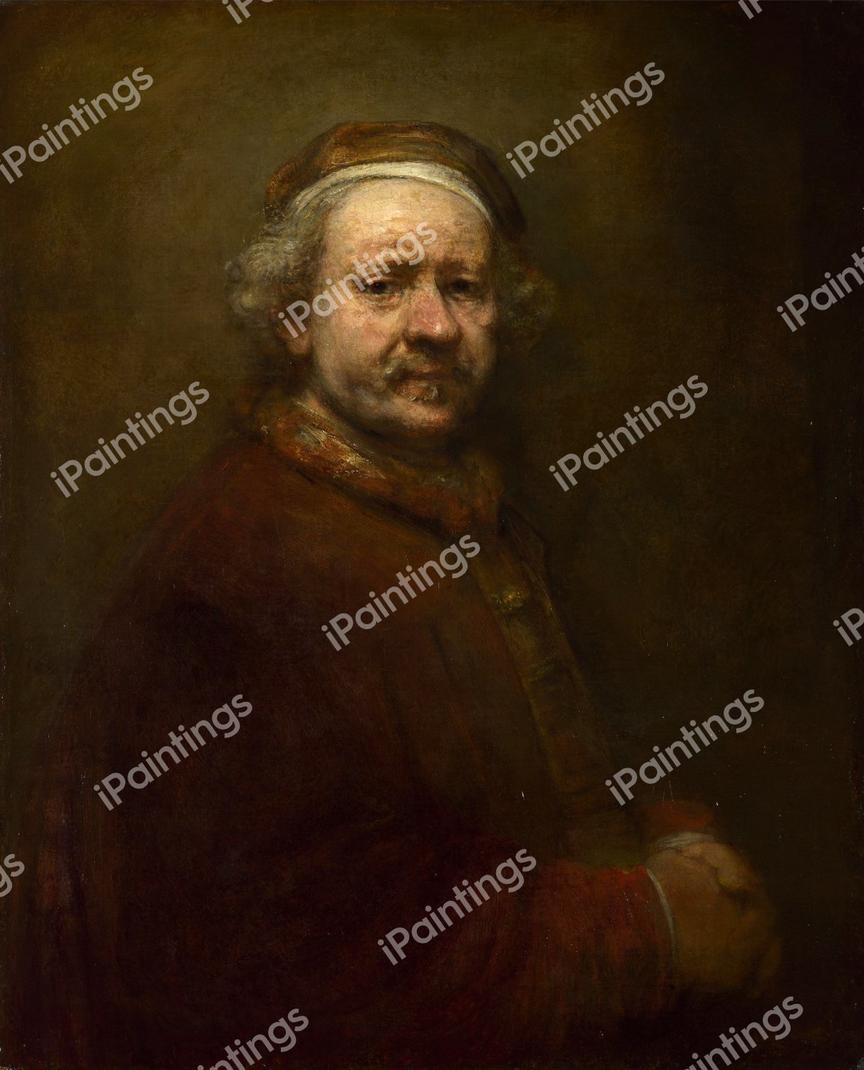 Self Portrait at the Age of 63. The painting by Rembrandt van Rijn