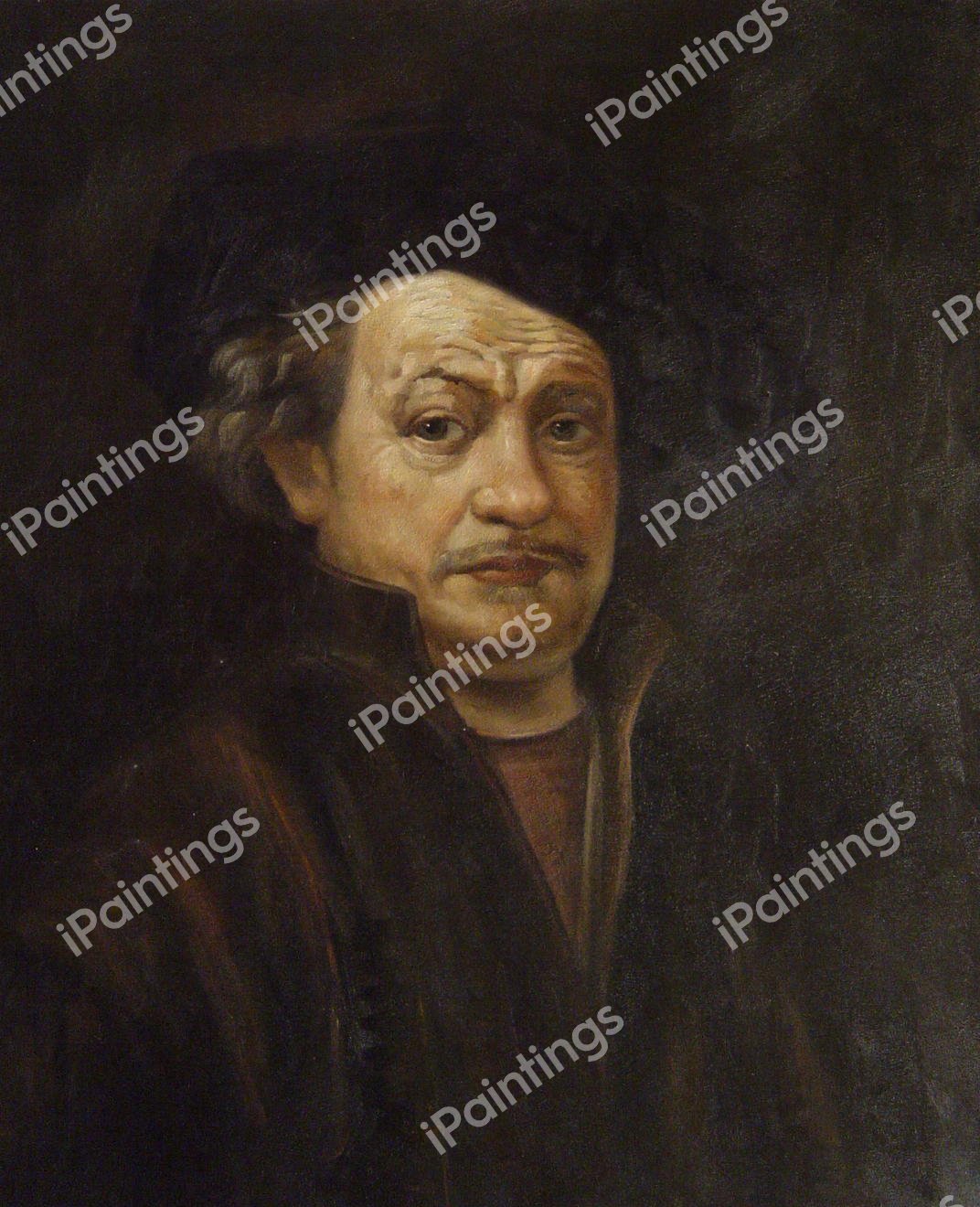 Self Portrait. The painting by Rembrandt van Rijn