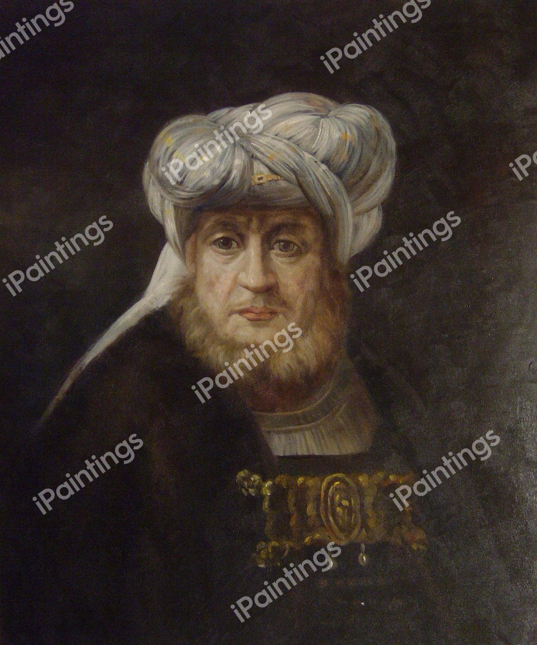 The King Uzziah. The painting by Rembrandt van Rijn