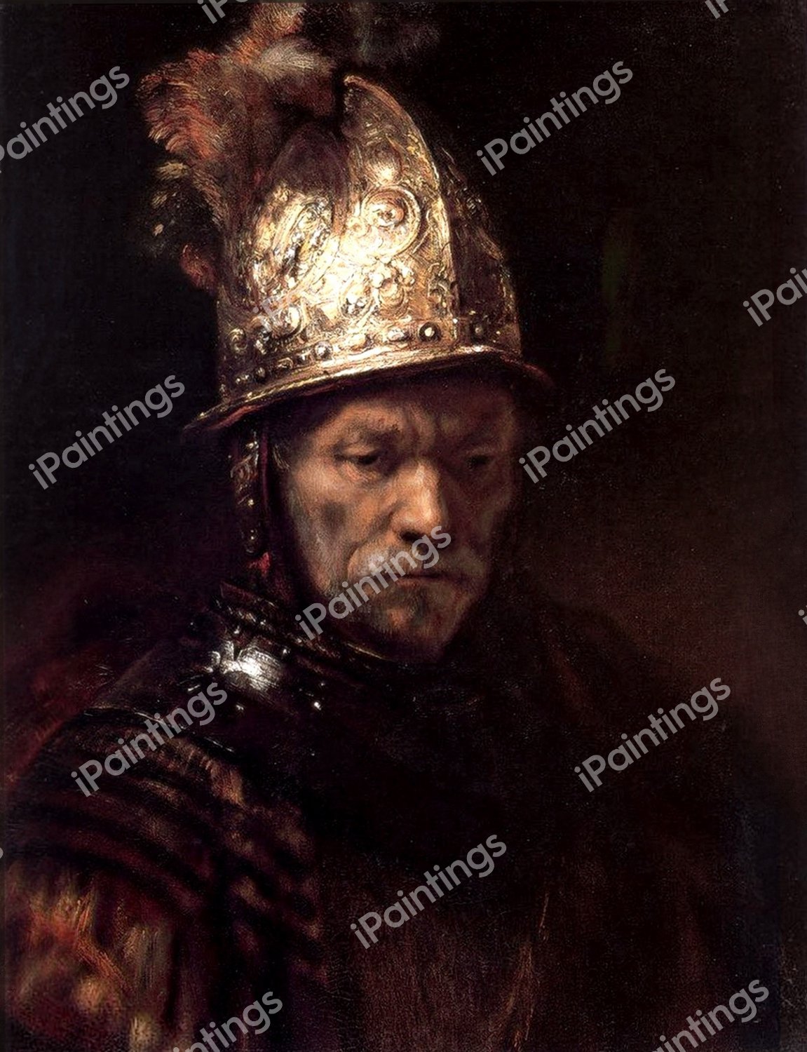 The Man with the Golden Helmet. The painting by Rembrandt van Rijn
