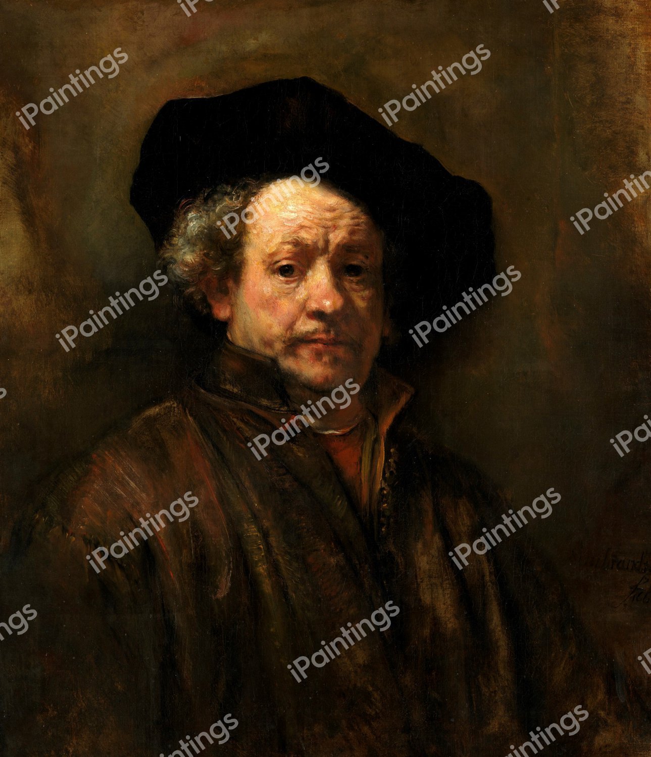 The Self-Portrait, Rembrandt. The painting by Rembrandt van Rijn