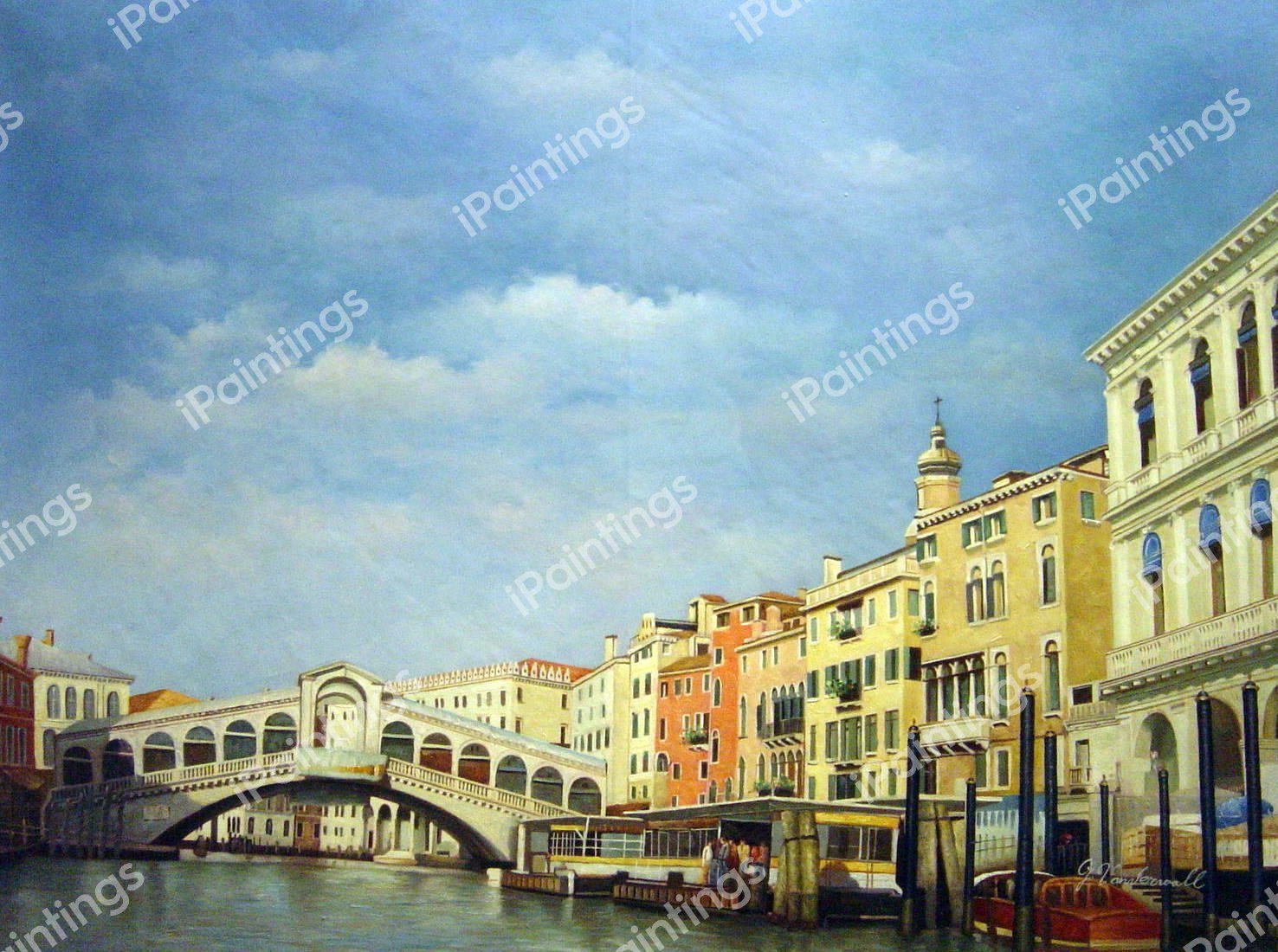 Rialto Bridge, Venice. The painting by Our Originals