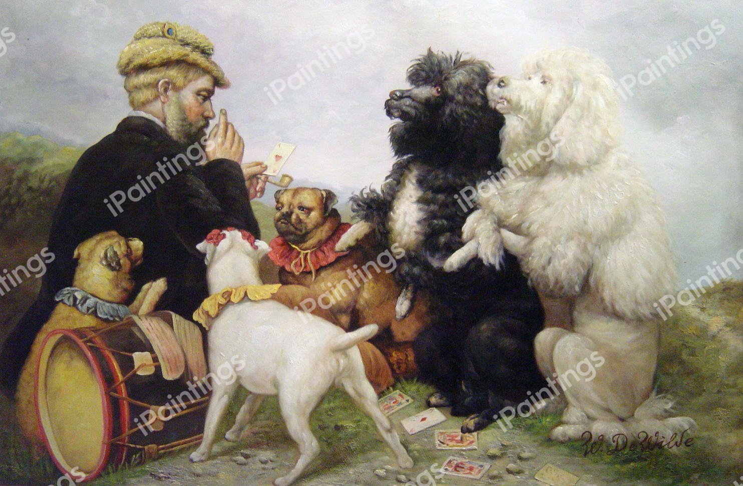 The Lucky Dogs. The painting by Richard Ansdell