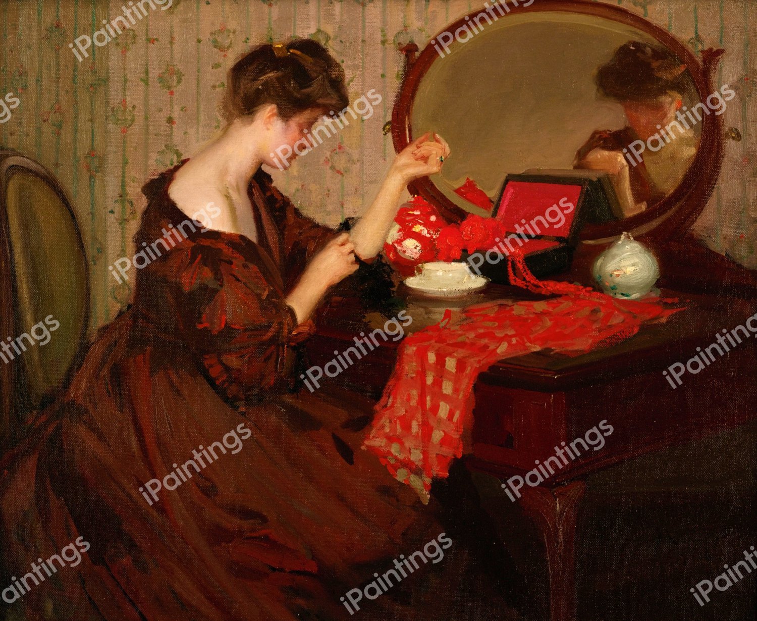 Signora alla Teletta. The painting by Richard Edward Miller