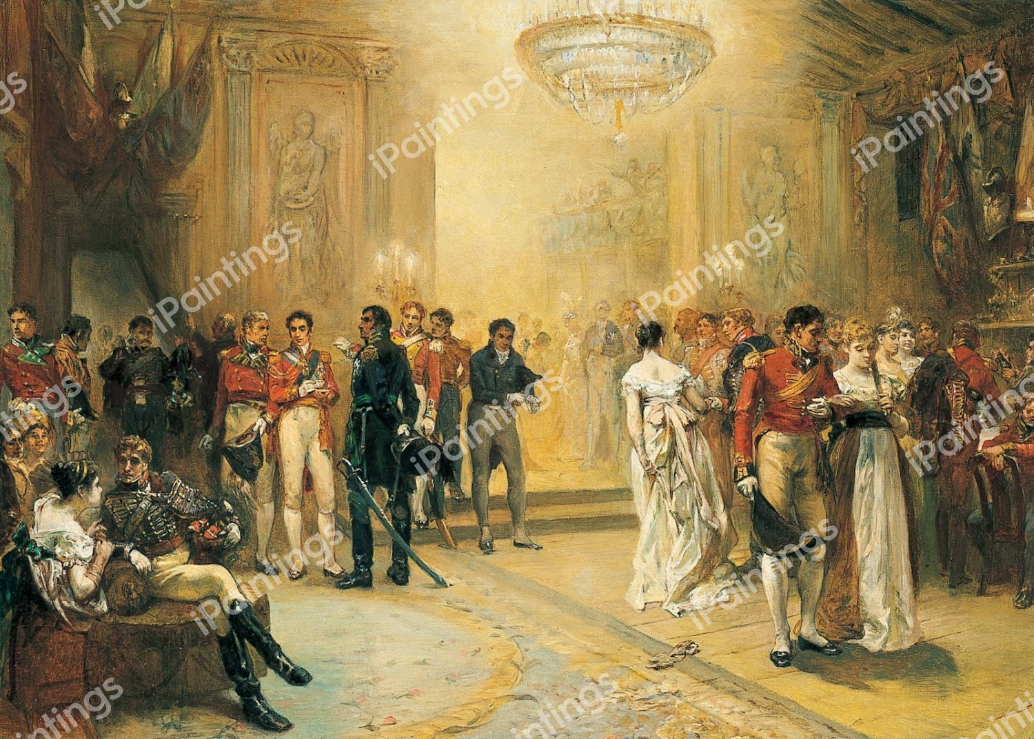 The Duchess of Richmond's Ball. The painting by Robert Alexander Hillingford