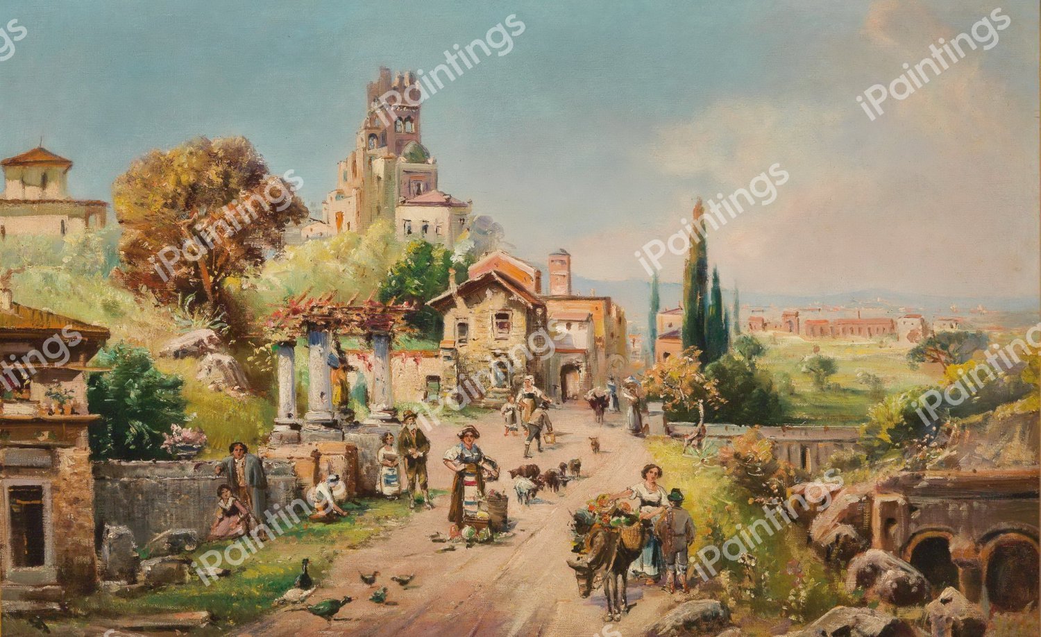 Mediterranean View, Via Appia. The painting by Robert Alott