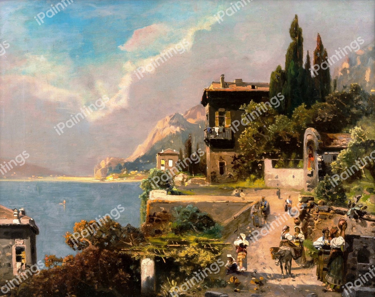 Varenna, Lago di Como. The painting by Robert Alott