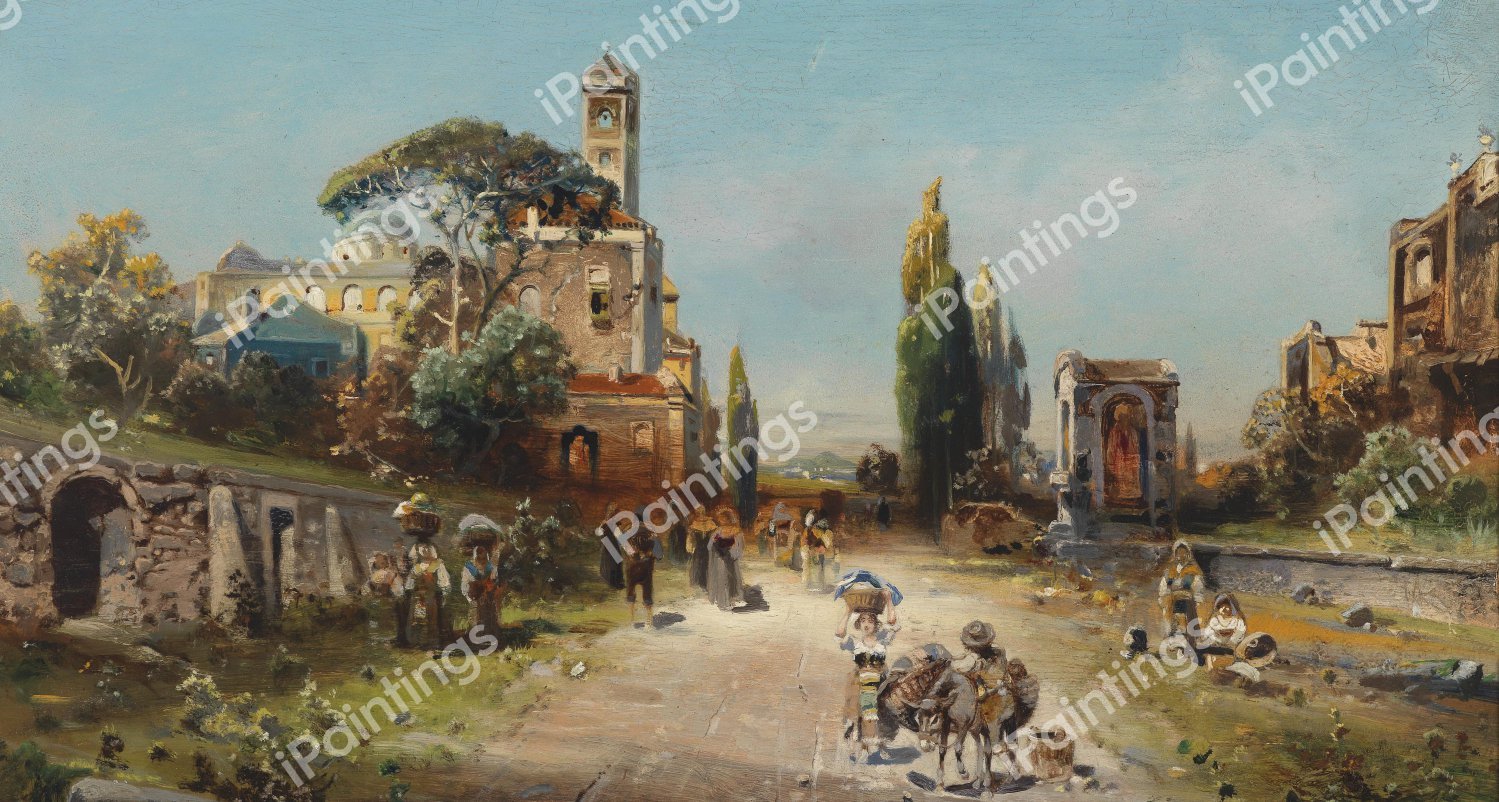 Via Appia. The painting by Robert Alott