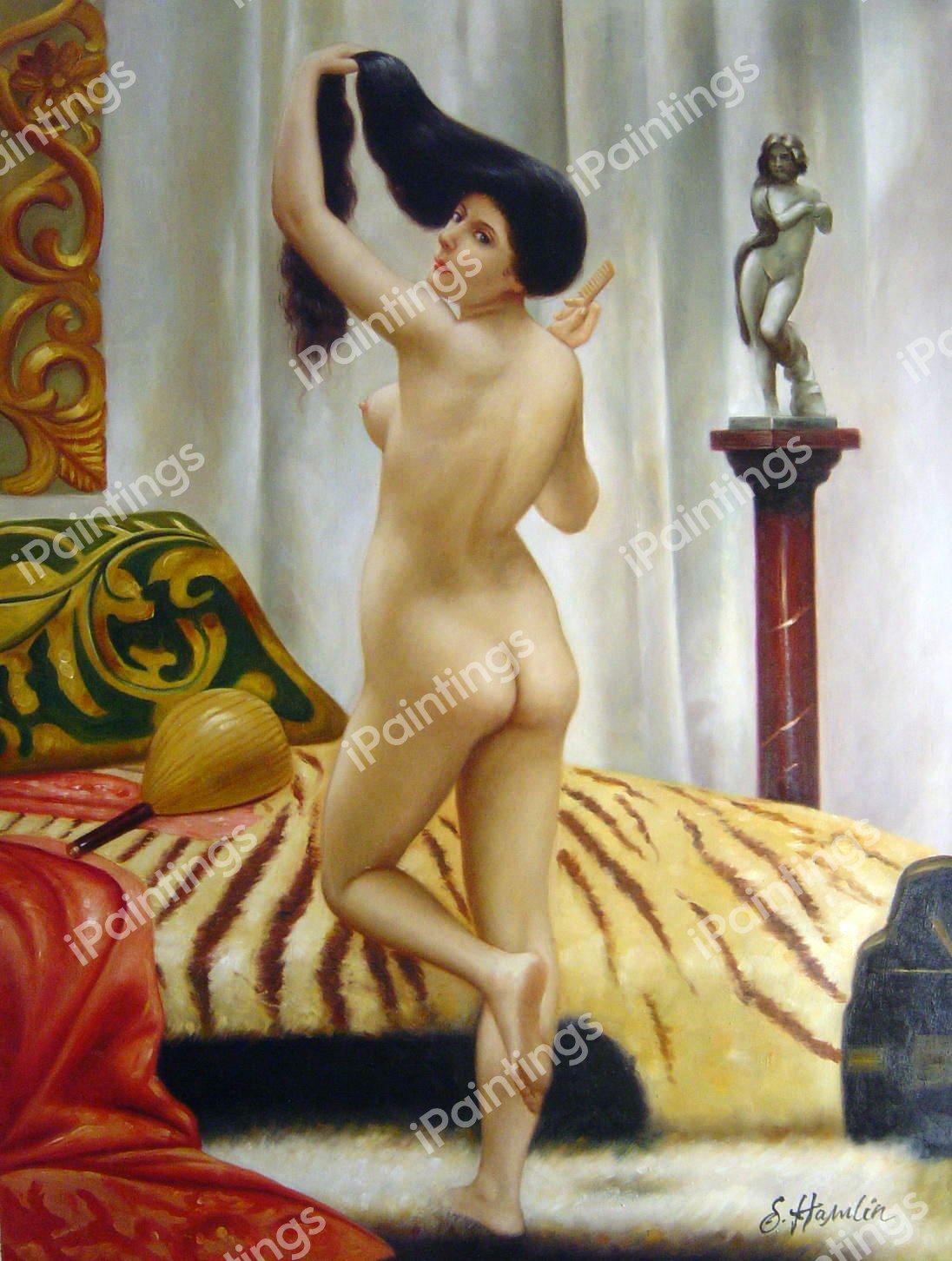 Before a Mirror. The painting by Robert Barrett Browning