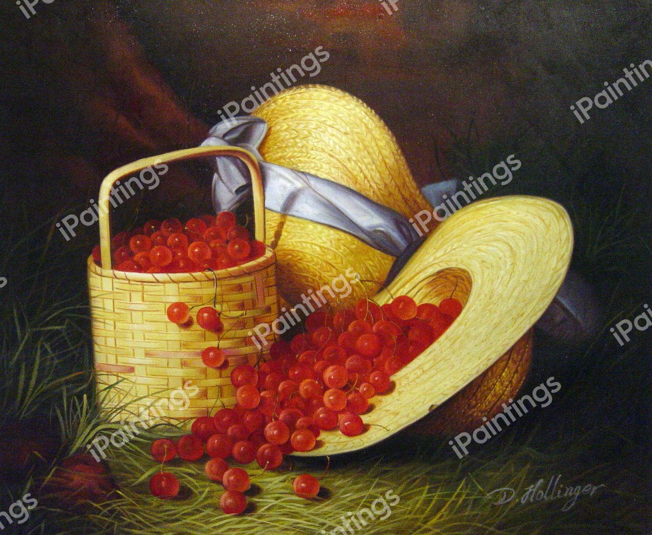Harvest Of Cherries. The painting by Robert Dunning