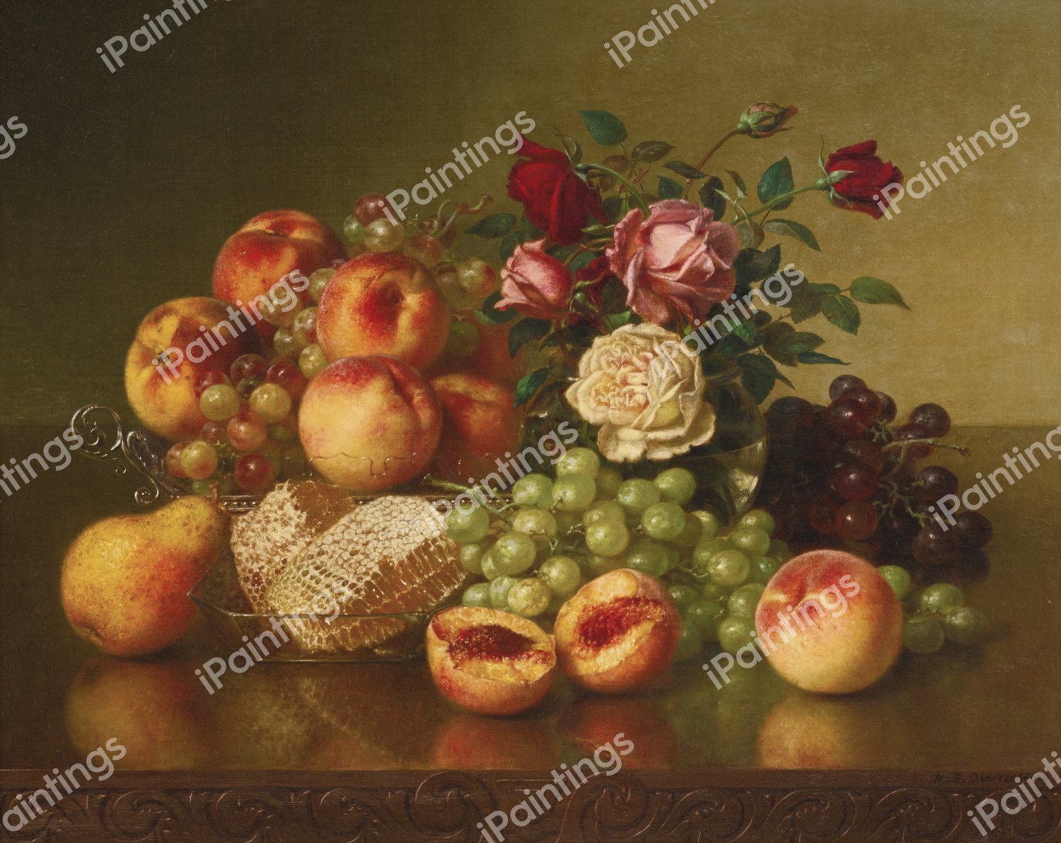 Still Life with Fruit. The painting by Robert Dunning