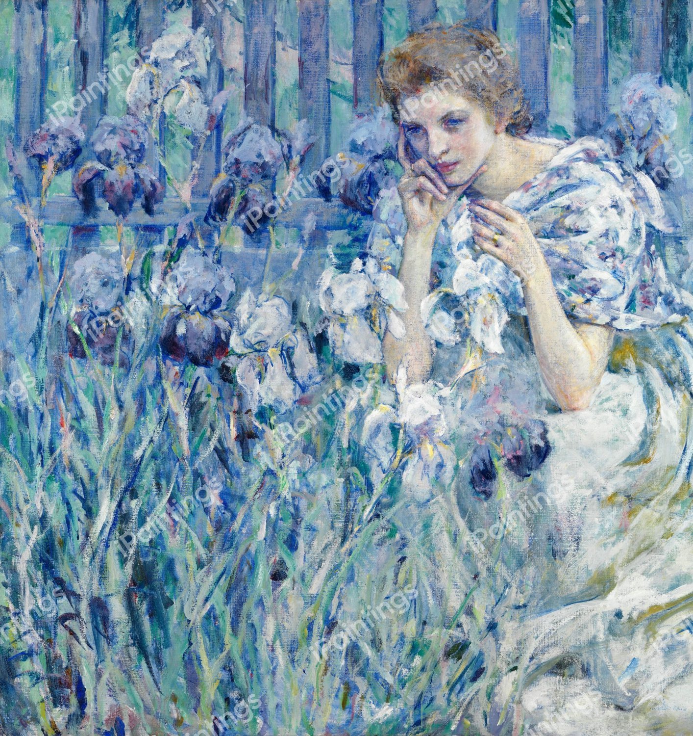 Fleur de Lis. The painting by Robert Lewis Reid