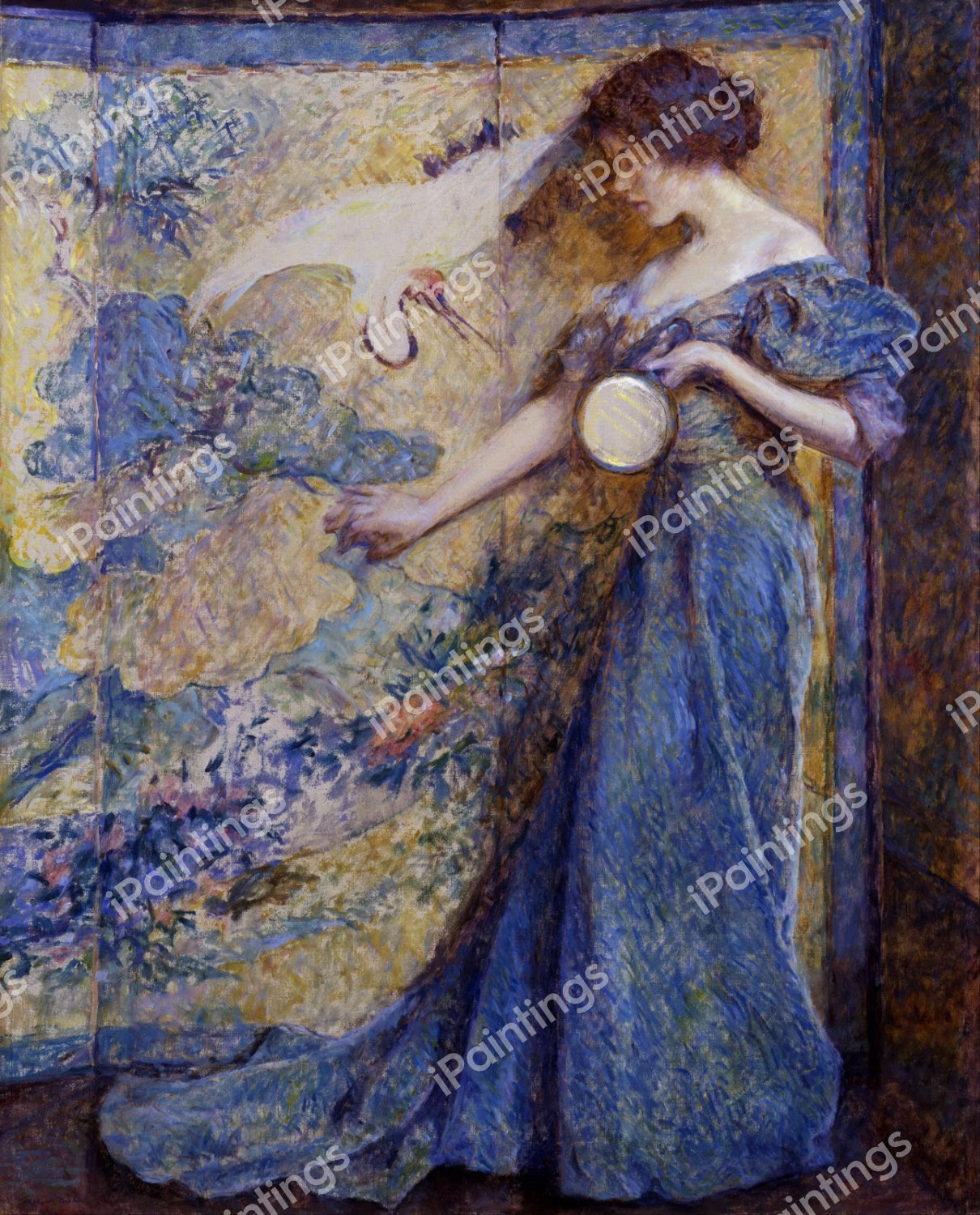 The Mirror. The painting by Robert Lewis Reid