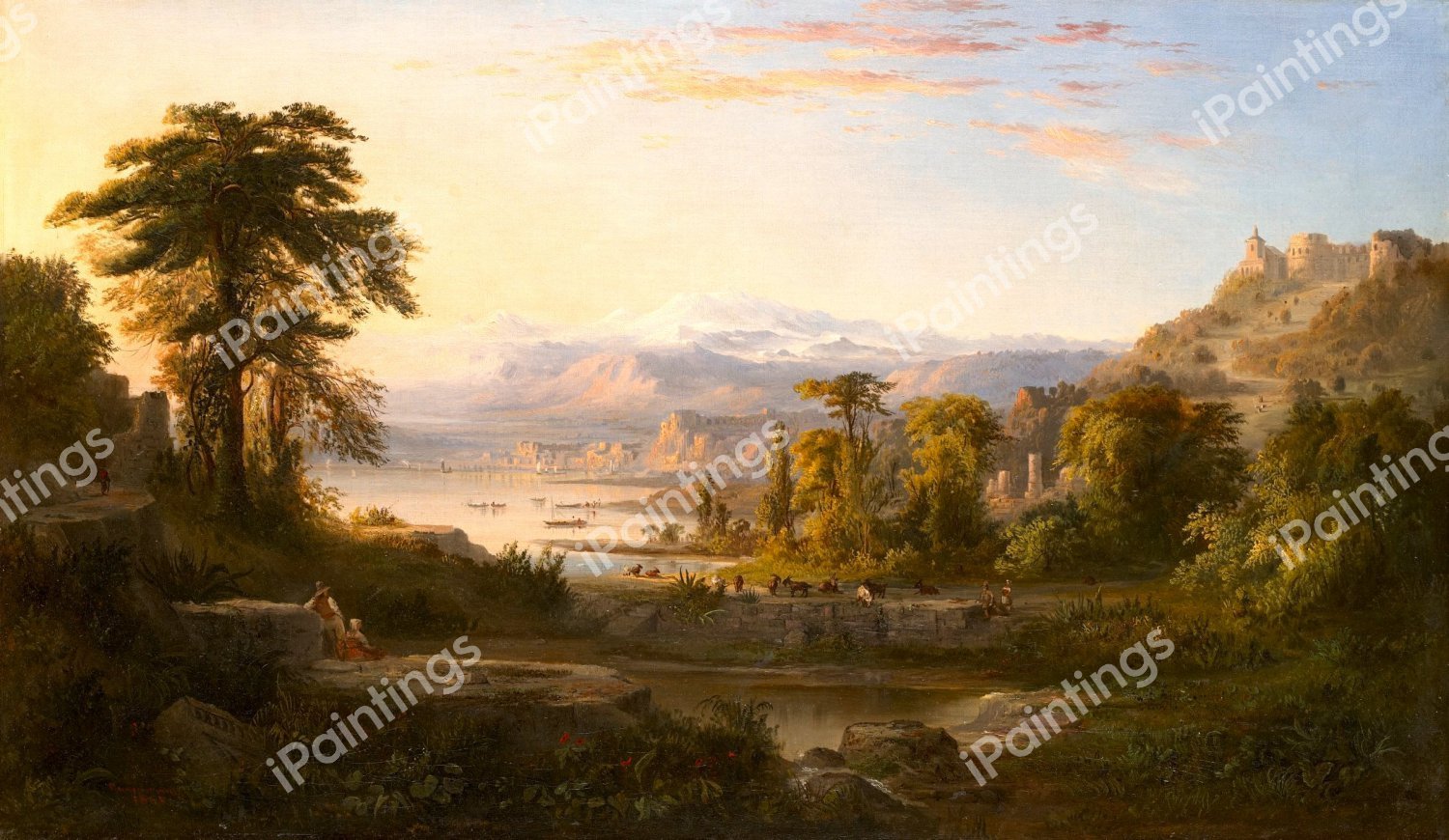 Dream of Italy. The painting by Robert Scott Duncanson