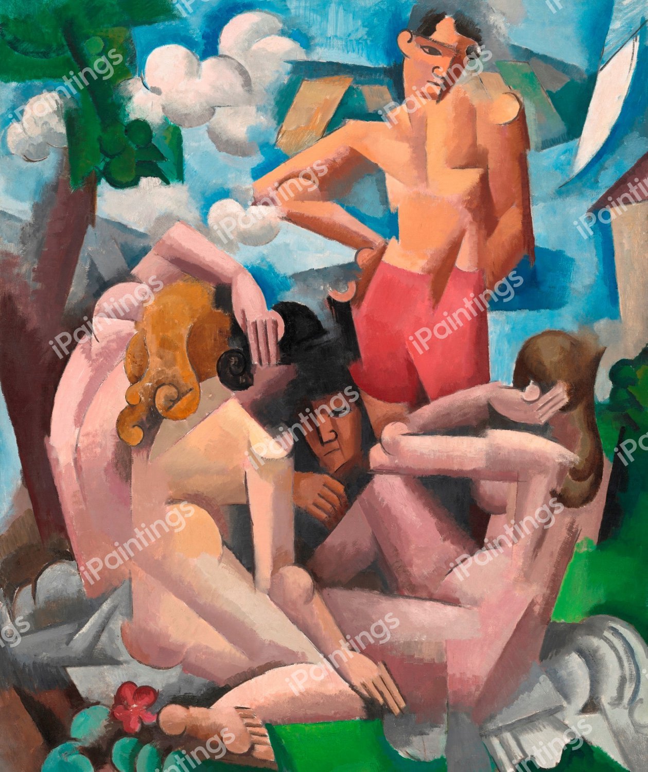Bathers, 1912. The painting by Roger De La Fresnaye