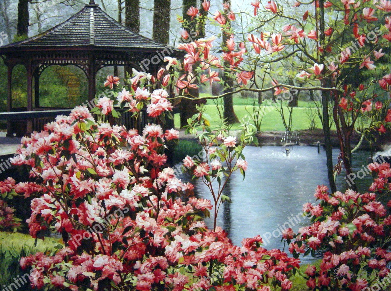 Romance In The Spring. The painting by Our Originals