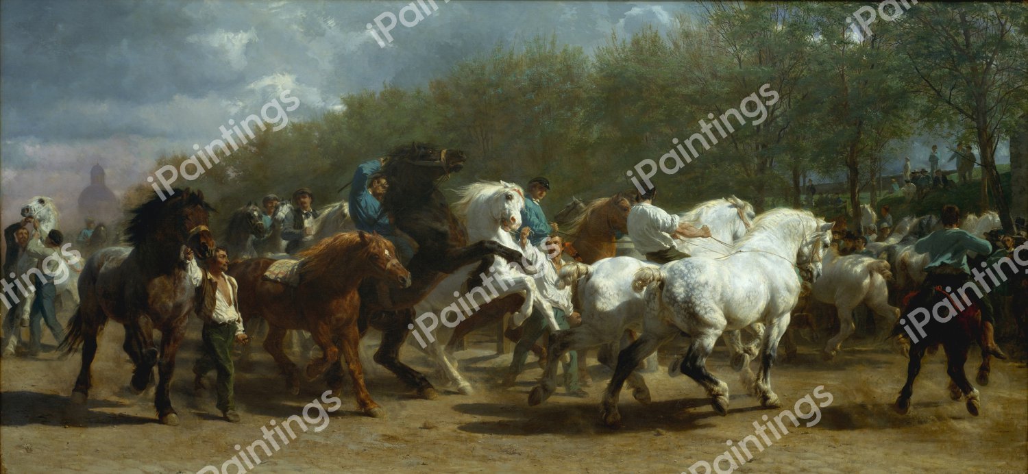 A Horse Fair. The painting by Rosa Bonheur