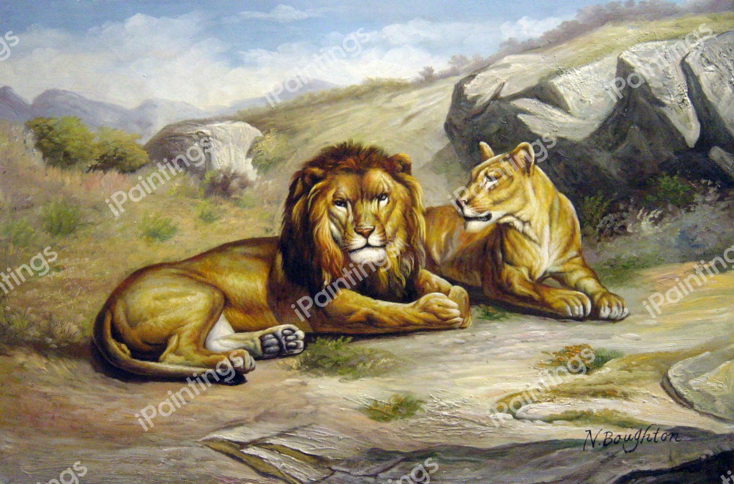 Royalty At Home. The painting by Rosa Bonheur