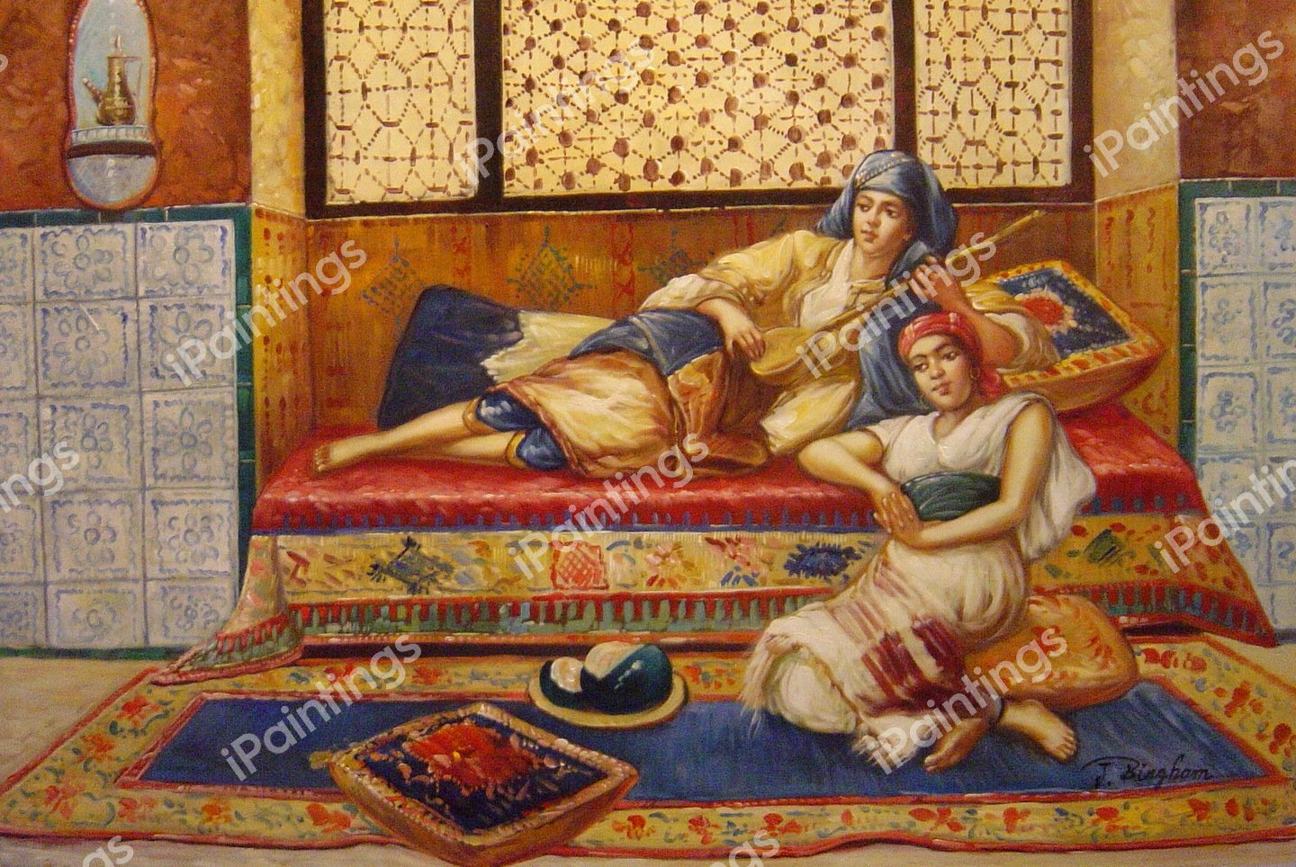 Harem Solg. The painting by Rudolph Ernst