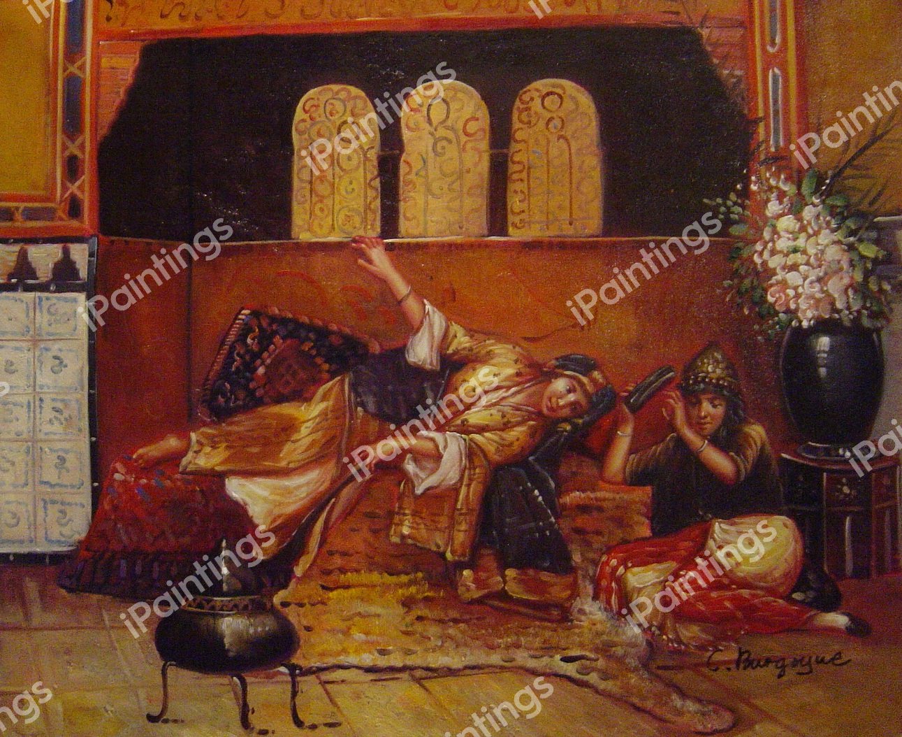 Les Captives. The painting by Rudolph Ernst