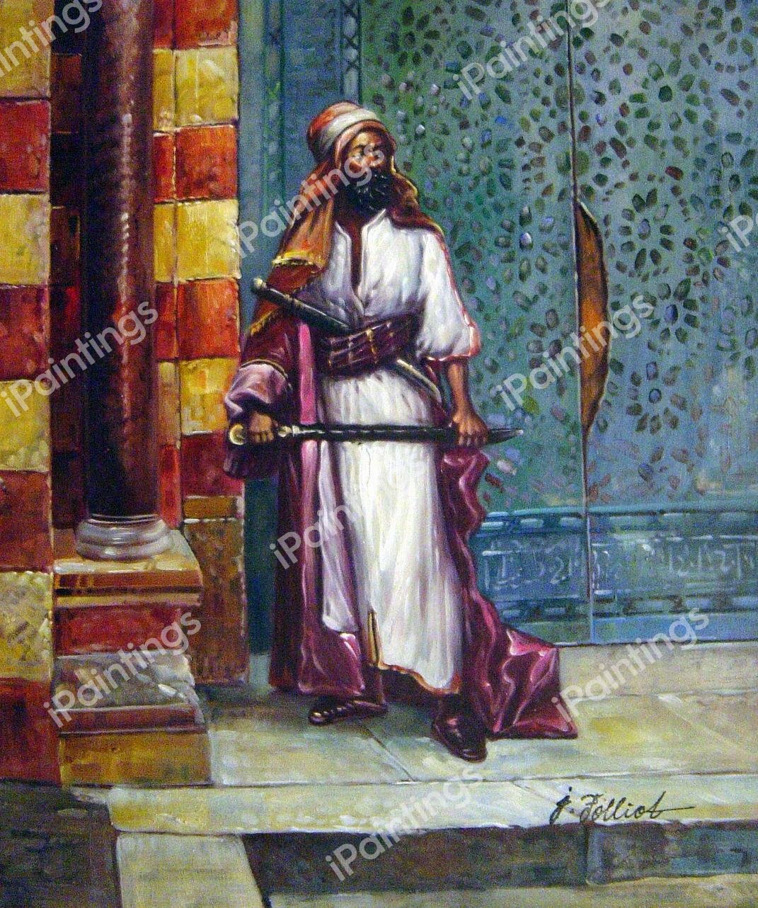 Standing Guard. The painting by Rudolph Ernst