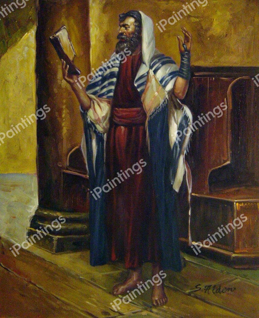 The Morning Prayer. The painting by Rudolph Ernst