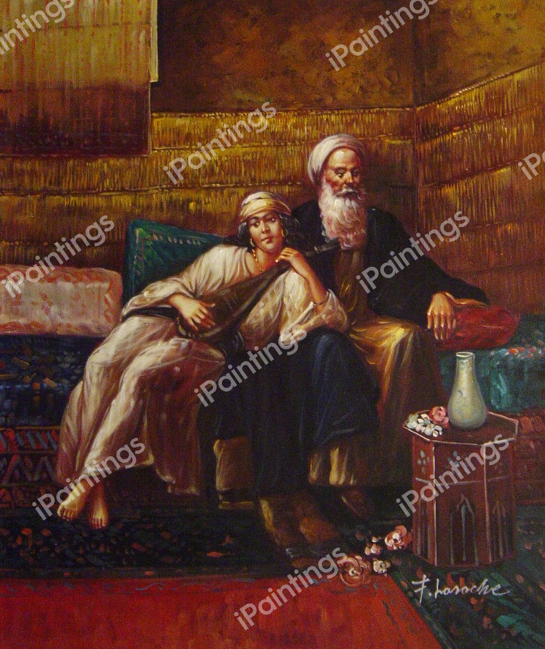 The Musician. The painting by Rudolph Ernst