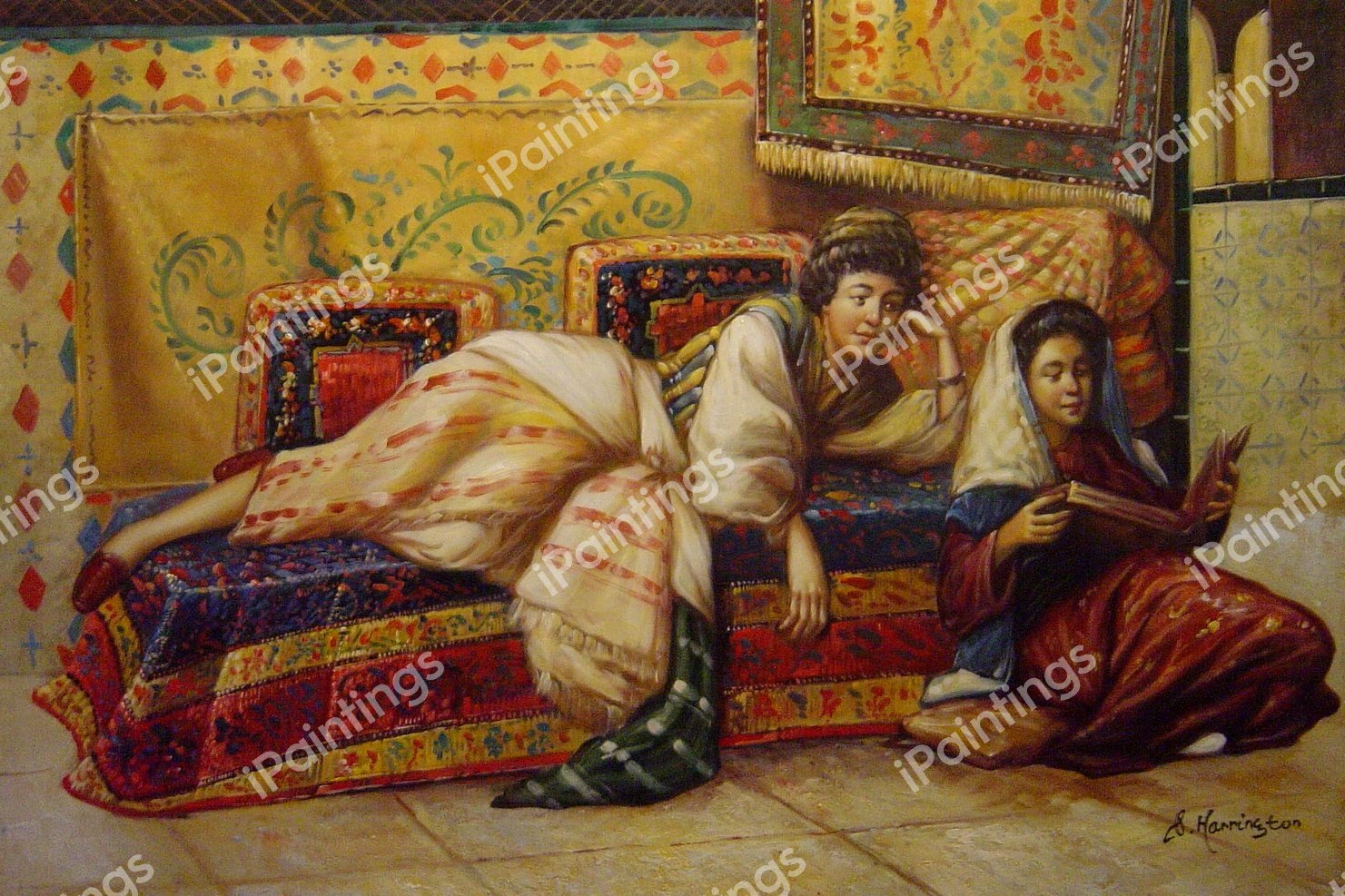 The Reader. The painting by Rudolph Ernst