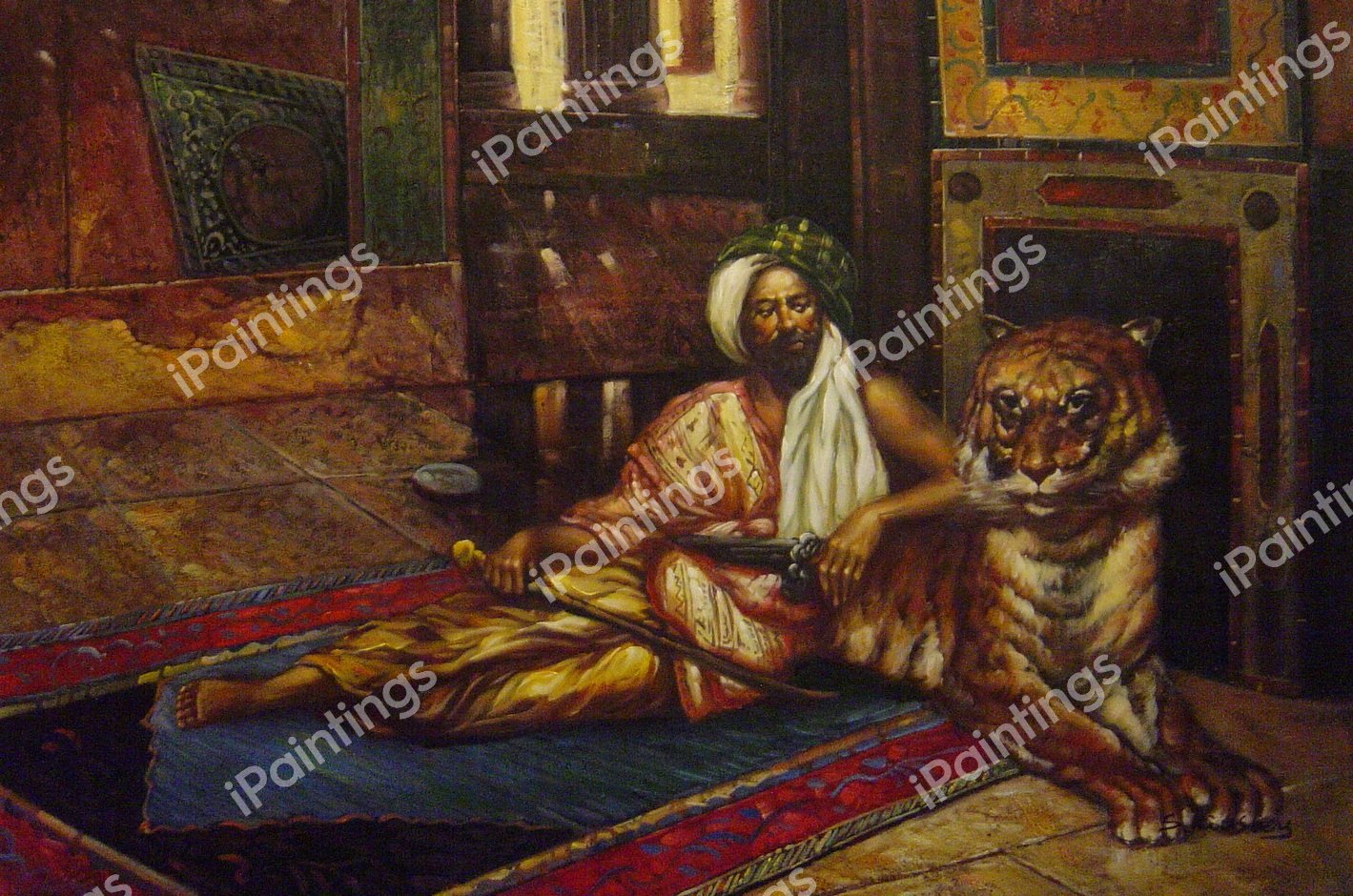 The Sheik&#39s Favorite. The painting by Rudolph Ernst