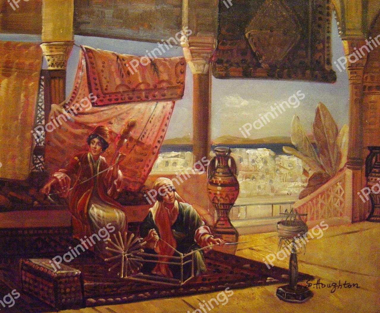 The Terrace. The painting by Rudolph Ernst