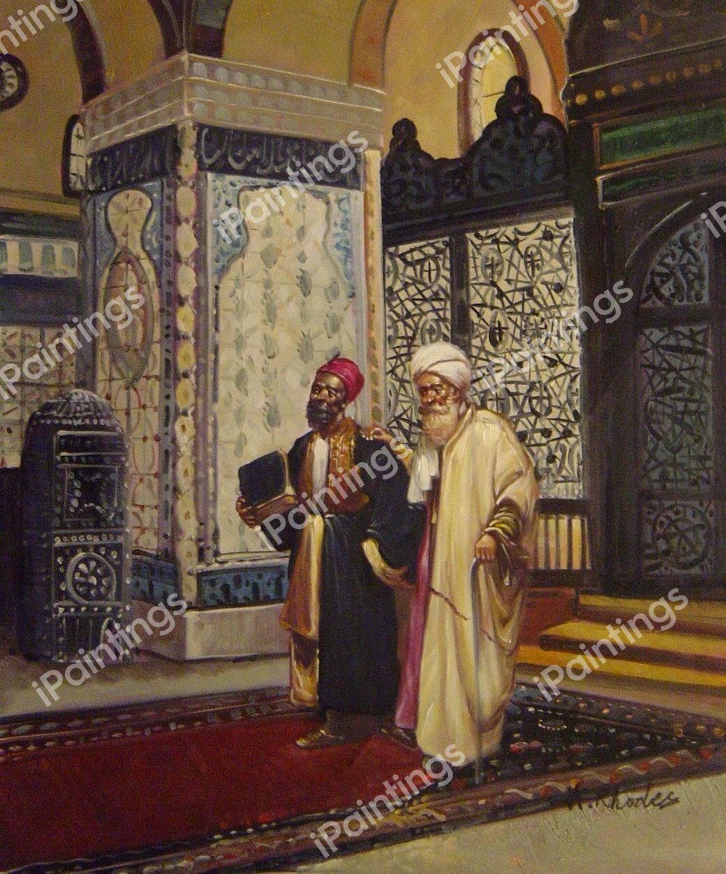 Walk After Prayer. The painting by Rudolph Ernst