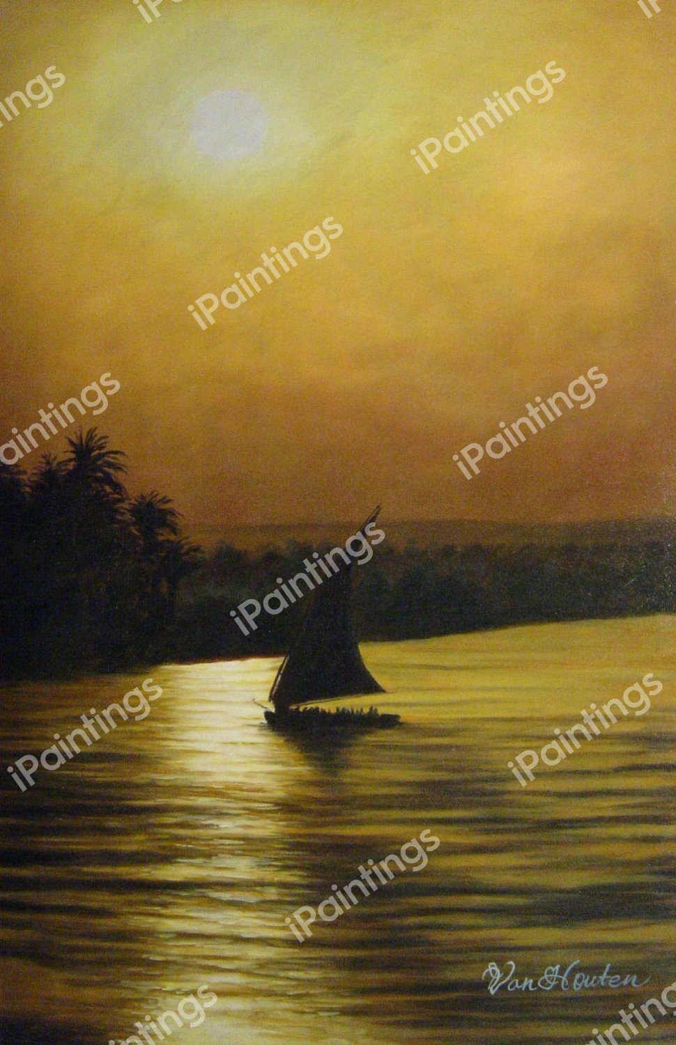 Sailing Into The Sunset. The painting by Our Originals