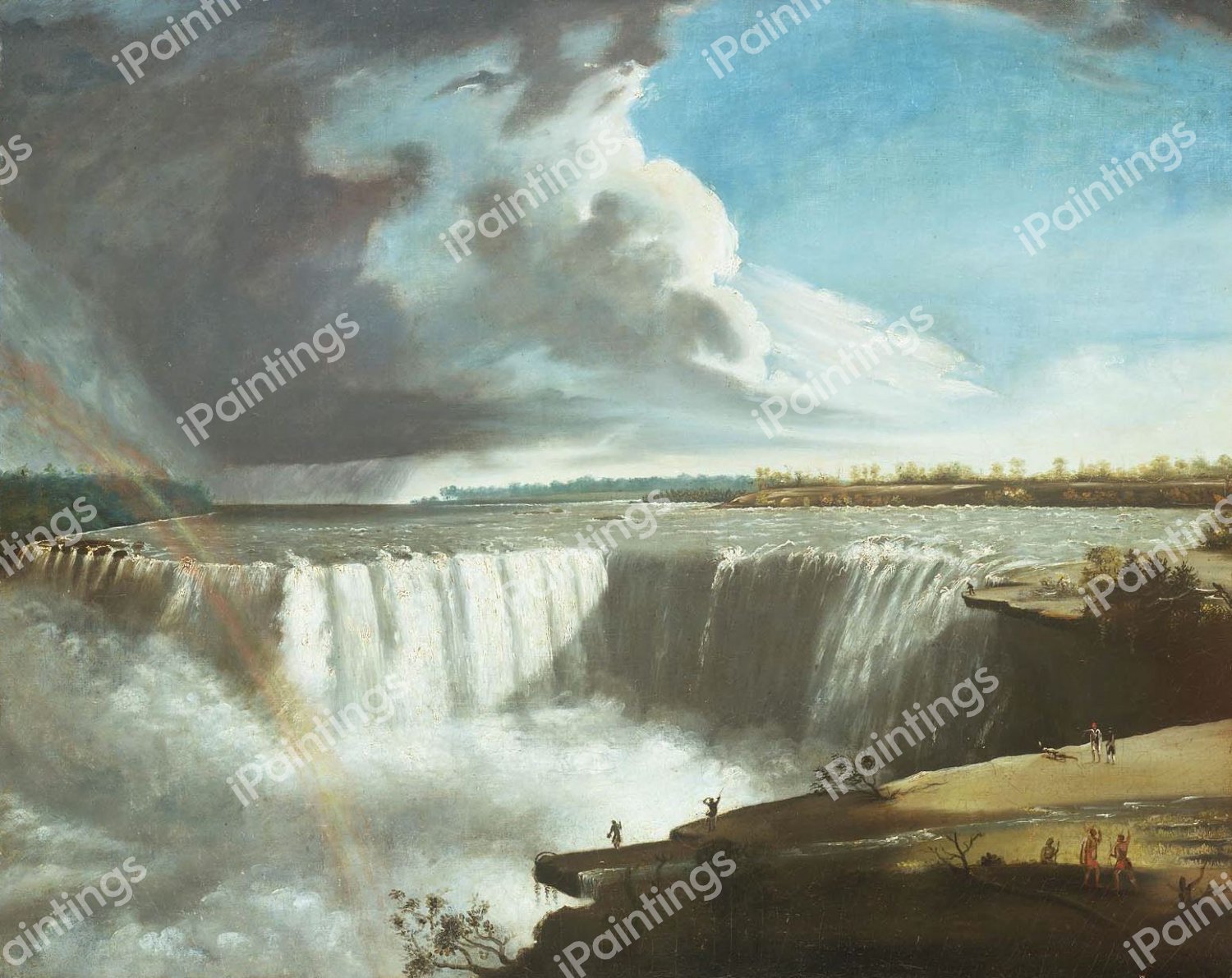 Niagara Falls from Table Rock. The painting by Samuel F. B. Morse