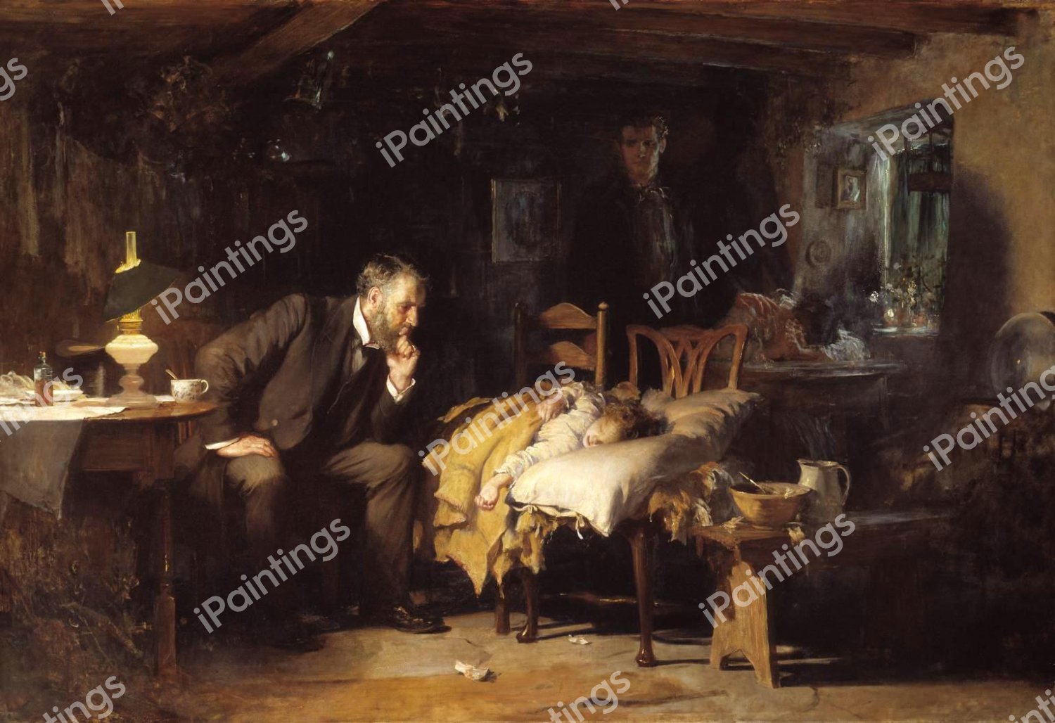 The Doctor, 1891. The painting by Samuel Luke Fildes