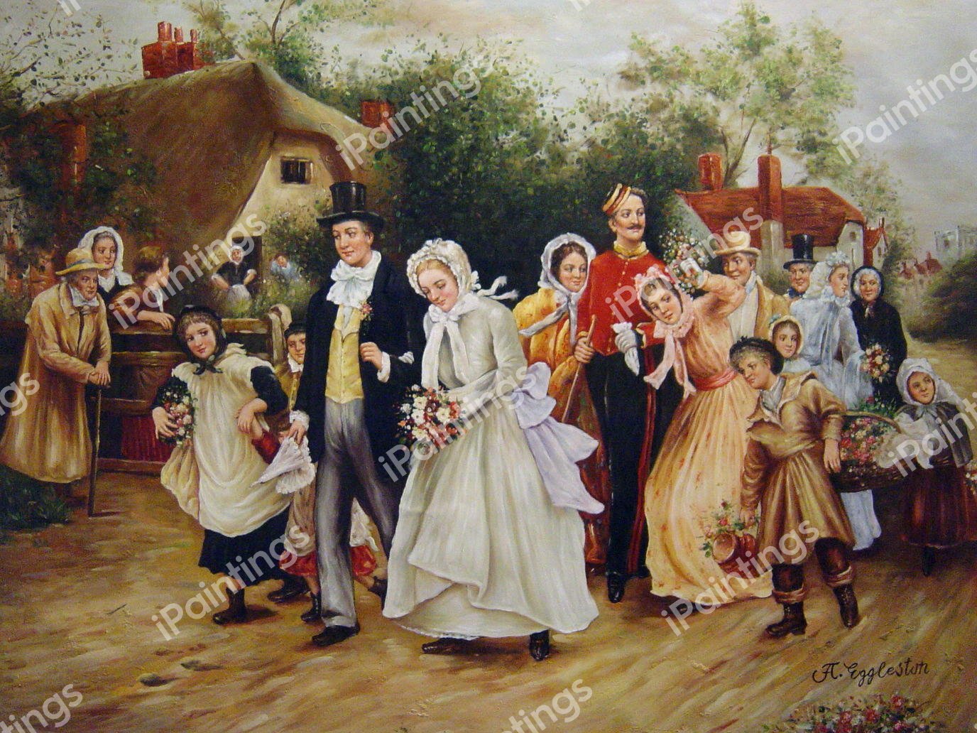 The  Village Wedding. The painting by Samuel Luke Fildes