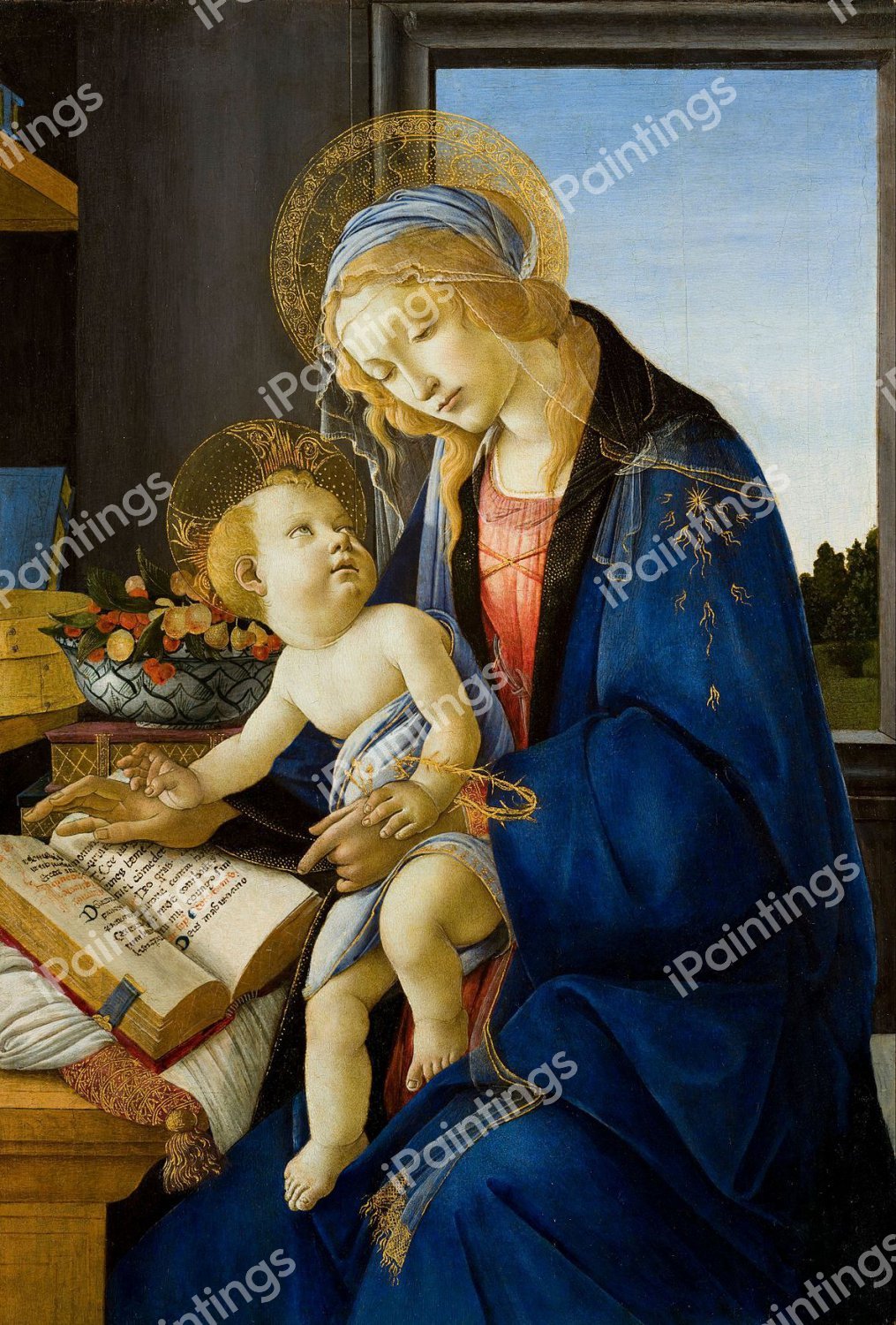 Madonna of the Book. The painting by Sandro Botticelli