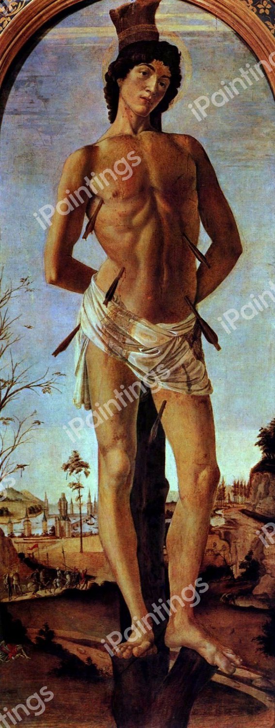 St. Sebastian. The painting by Sandro Botticelli