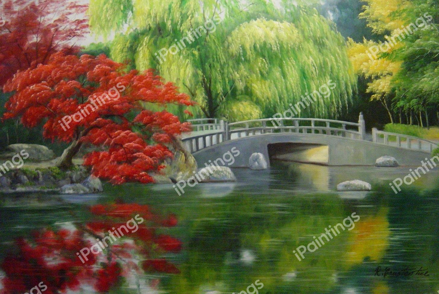 Serene Pond. The painting by Our Originals